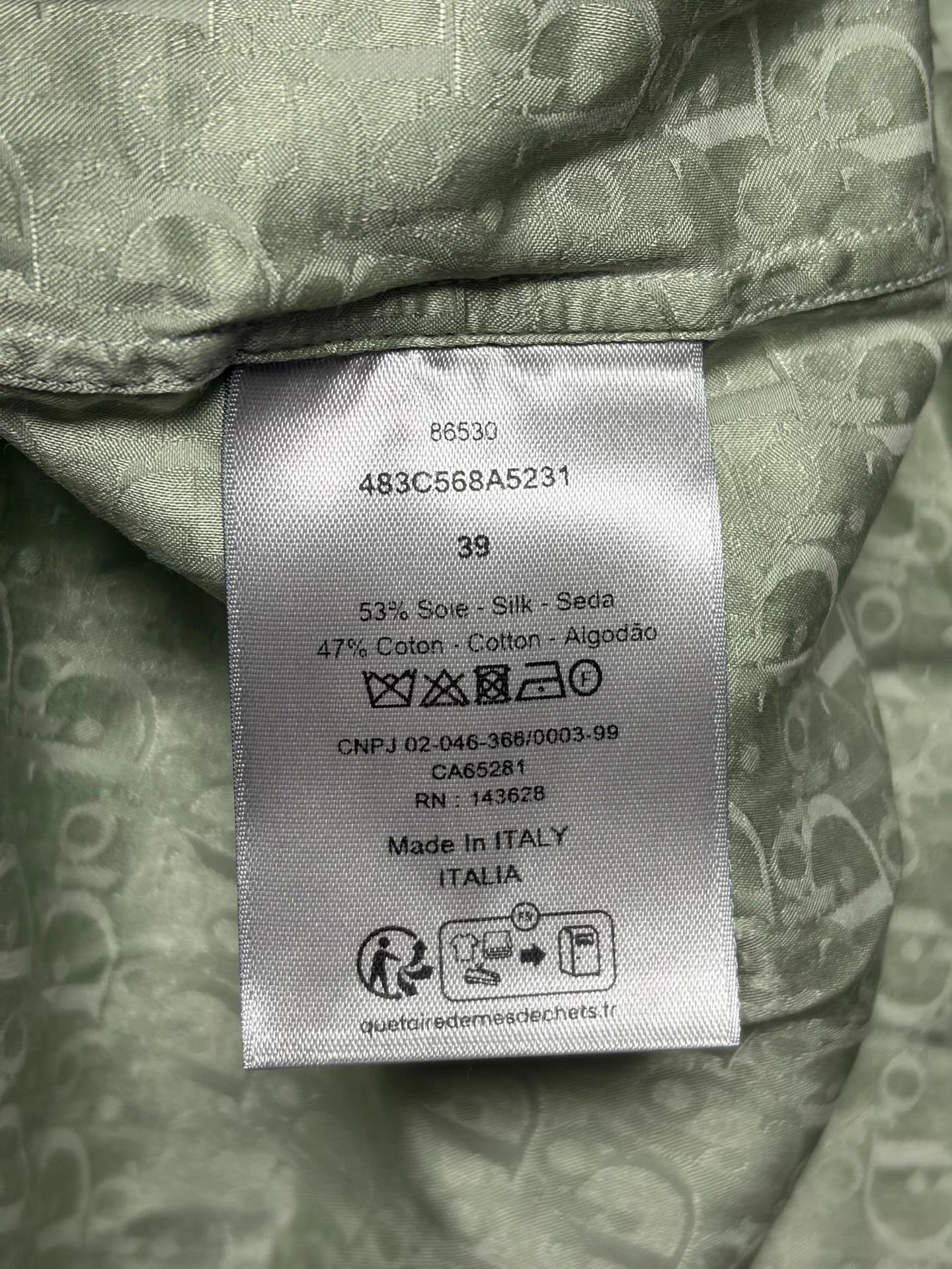 Dior Dior SS25 Men's Short Sleeve Shirt 39 New Unworn Size US M / EU 48-50 / 2 - 4 Thumbnail