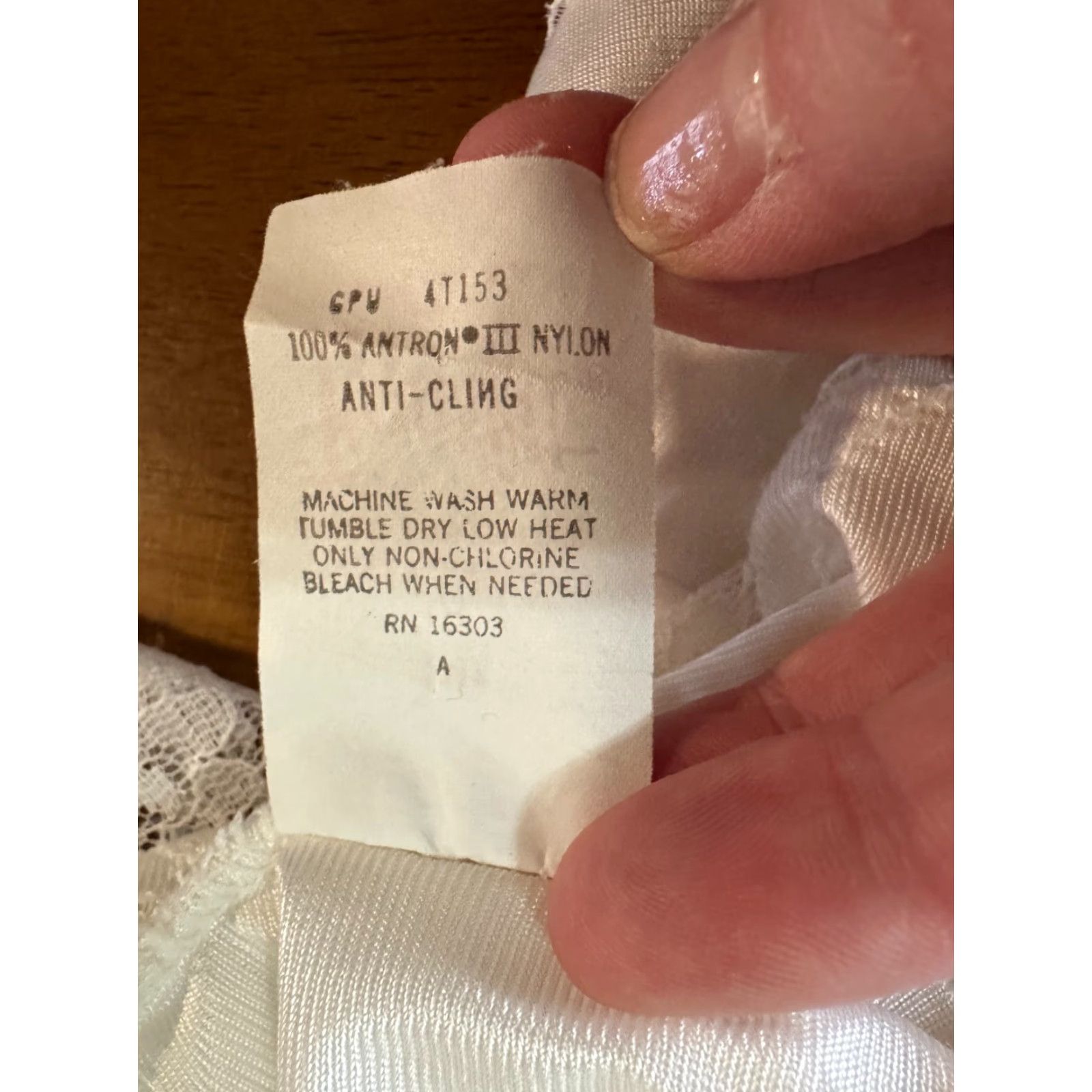 Vintage VINTAGE Women’s Camisole Lace Nylon Off-White White Figurfit 38 Medium Women's Size 38 Medium Size ONE SIZE - 3 Thumbnail