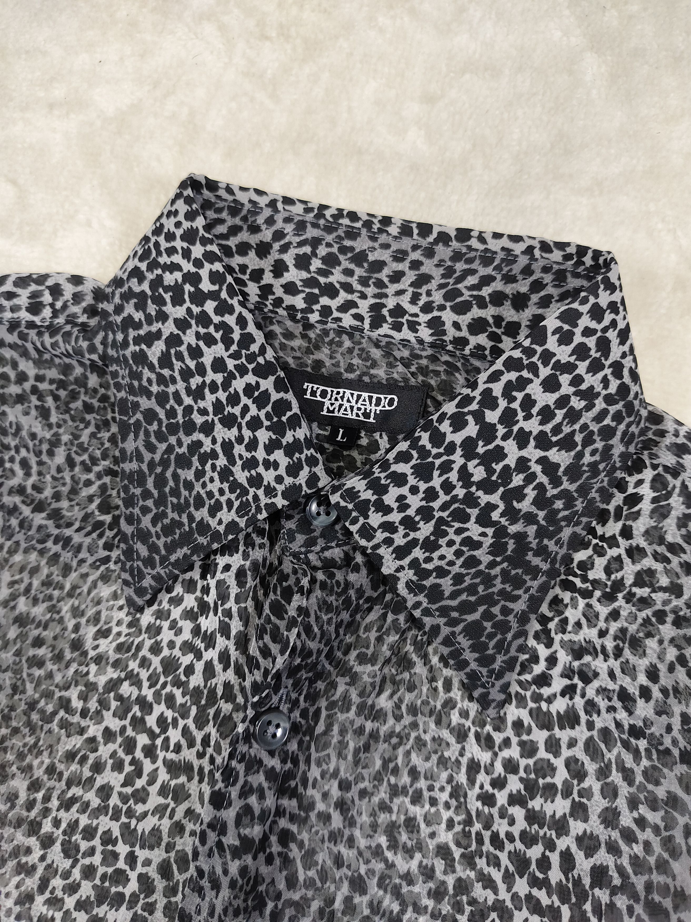 Tornado Mart 🇯🇵 Tornado Mart 🇯🇵 Leopard Pattern Sheer Shirt Size US L / EU 52-54 / 3 - 6 Thumbnail
