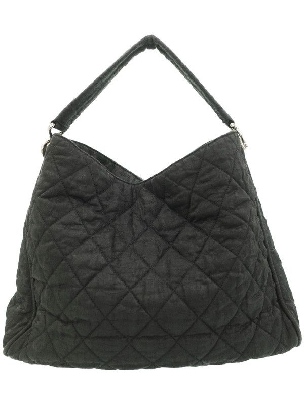 Chanel Matelasse Semi-Shoulder Bag Black Gray