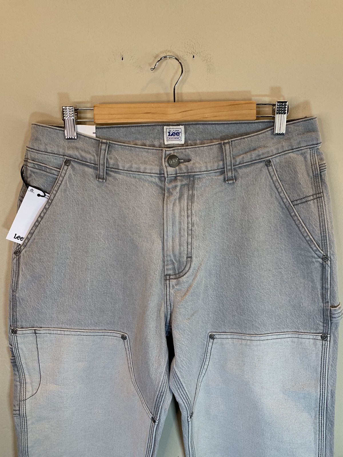 Designer × Lee *RARE* New Lee Double-Knee 2-Tone Carpenter Denim Jeans Size US 34 / EU 50 - 4 Thumbnail