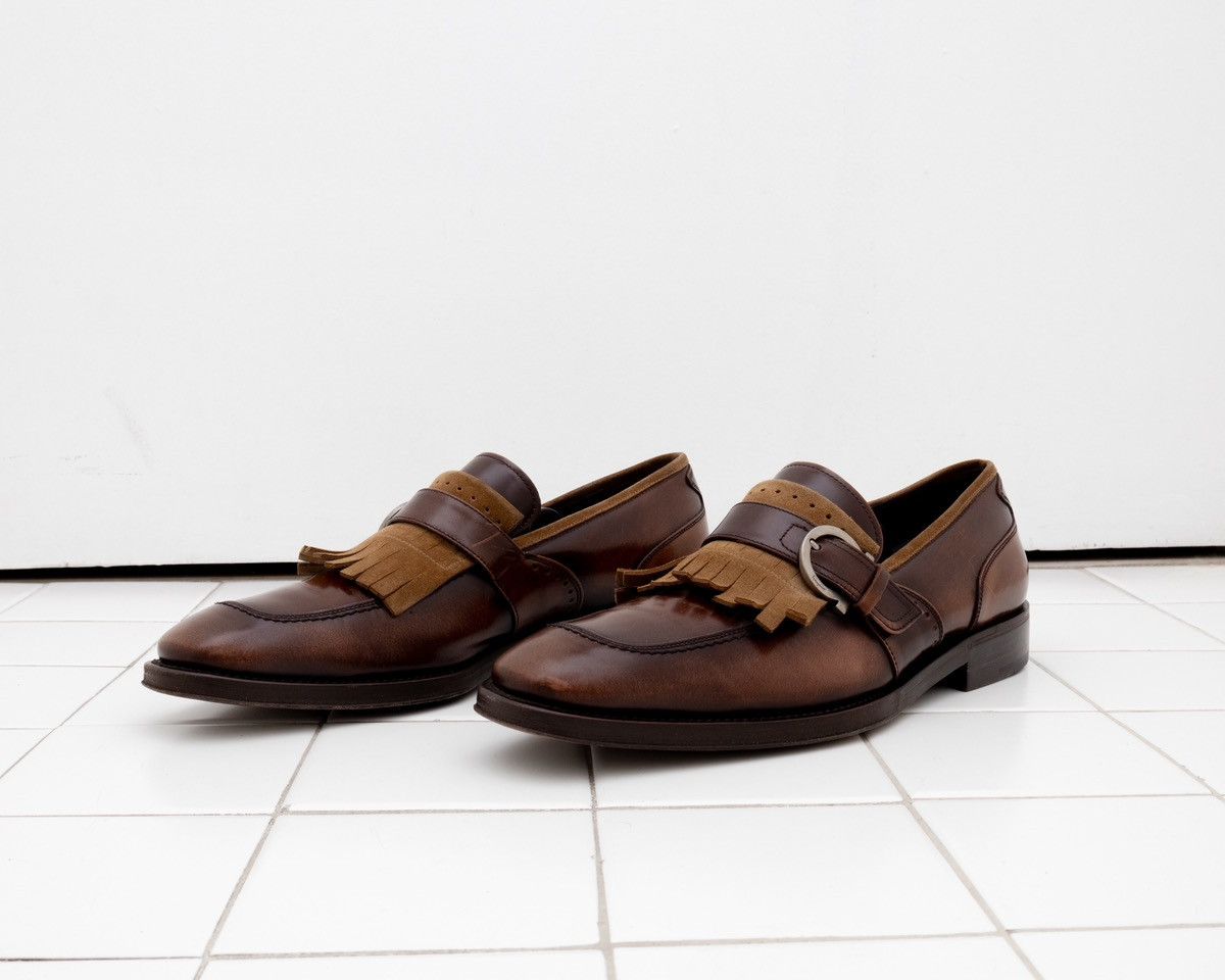 Salvatore Ferragamo Salvatore Ferragamo Monk Strap Shoes Tassel Brown Loafers Size US 8.5 / EU 41-42 - 4 Thumbnail