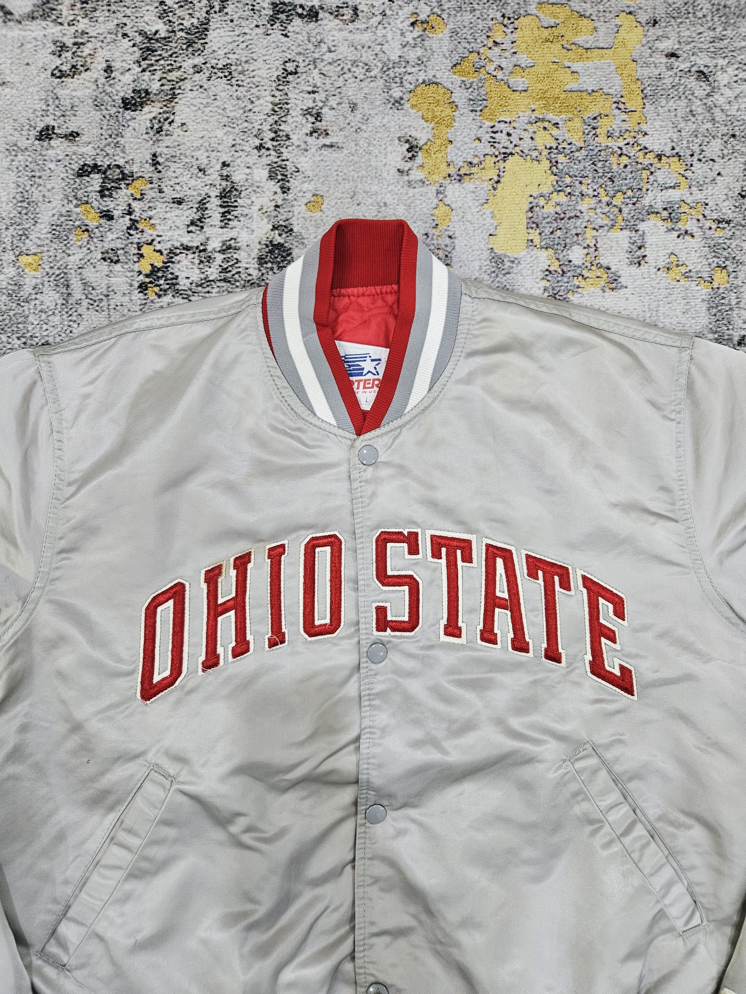 Starter Vintage 90s STARTER Ohio State Buckeyes Satin Bomber Jacket Size US L / EU 52-54 / 3 - 5 Thumbnail