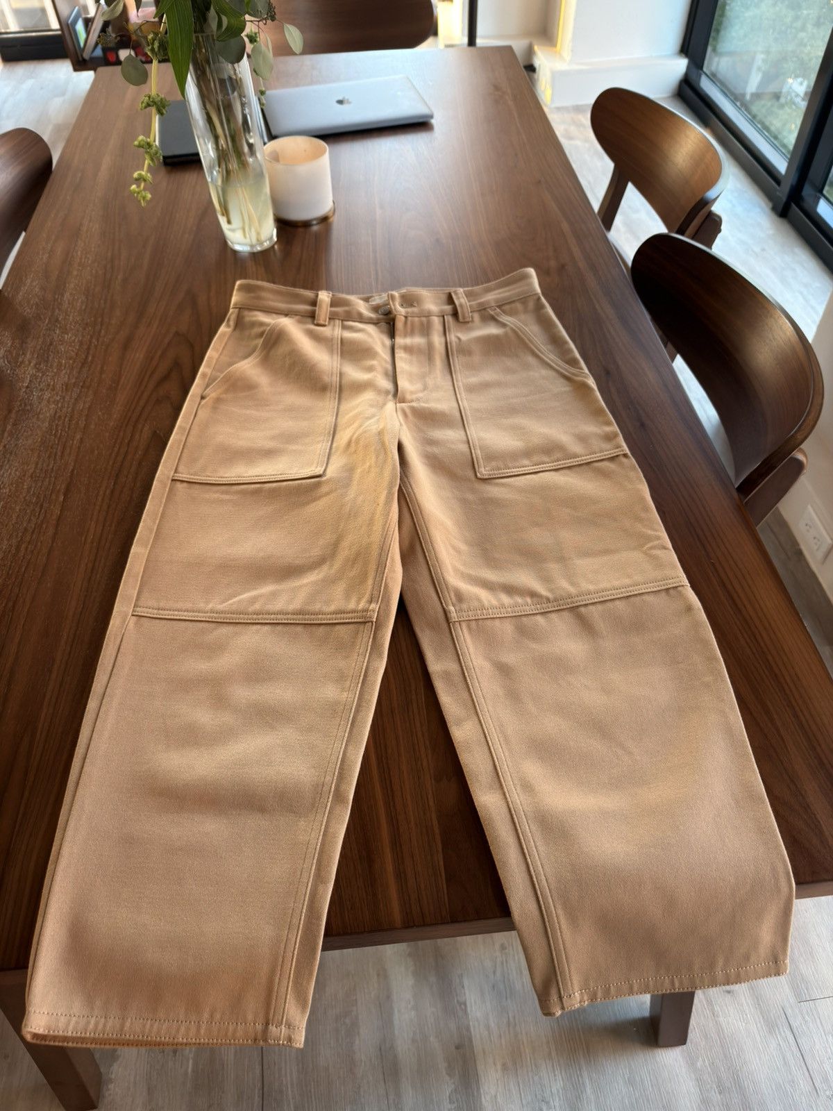 AMI AMI BEIGE WORKER FIT TROUSERS Size US 32 / EU 48 - 1 Thumbnail