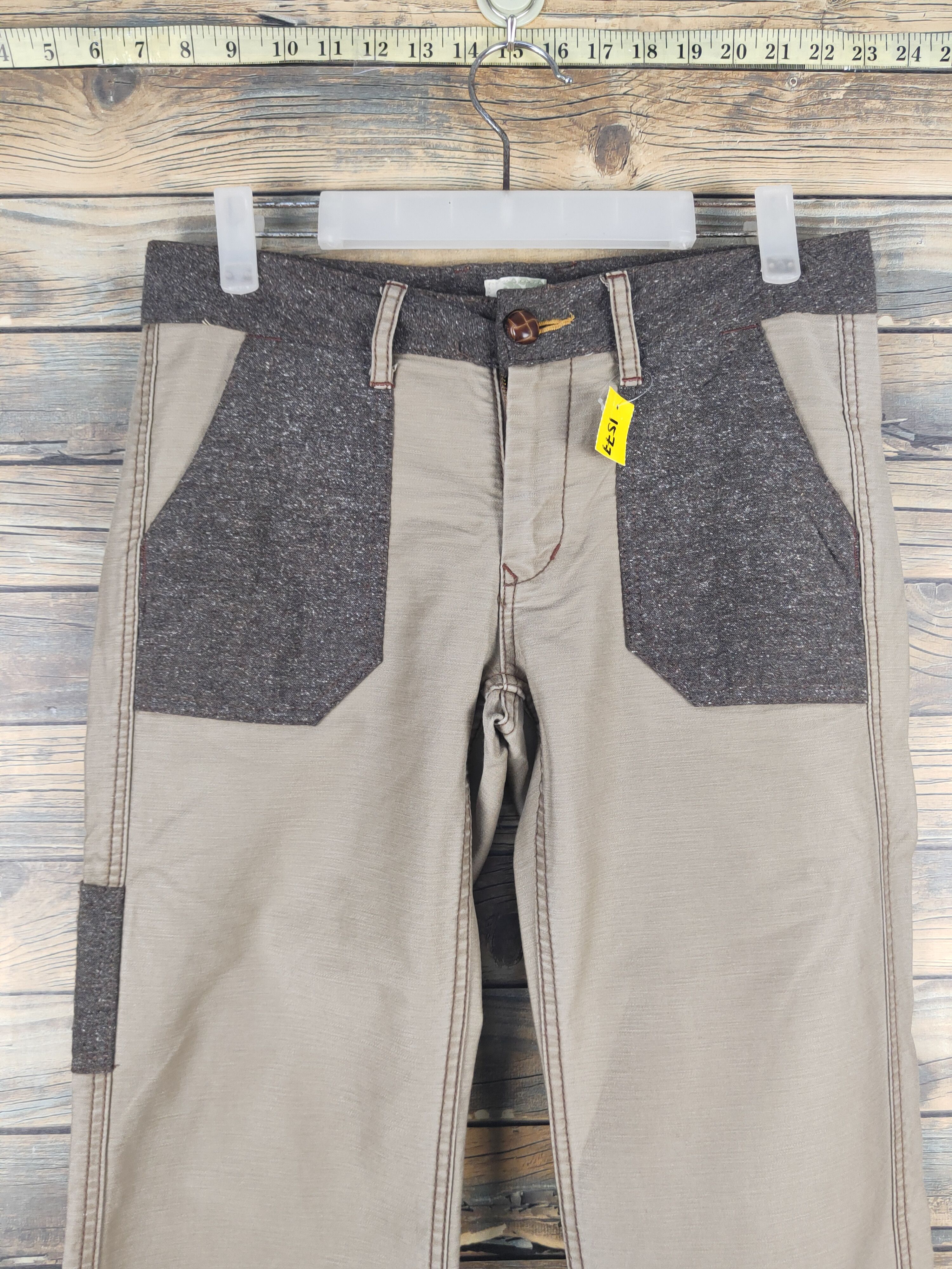 Japanese Brand DL In the groove Beige Multipocket Casual Pants #1577 Size 30" / US 8 / IT 44 - 2 Thumbnail