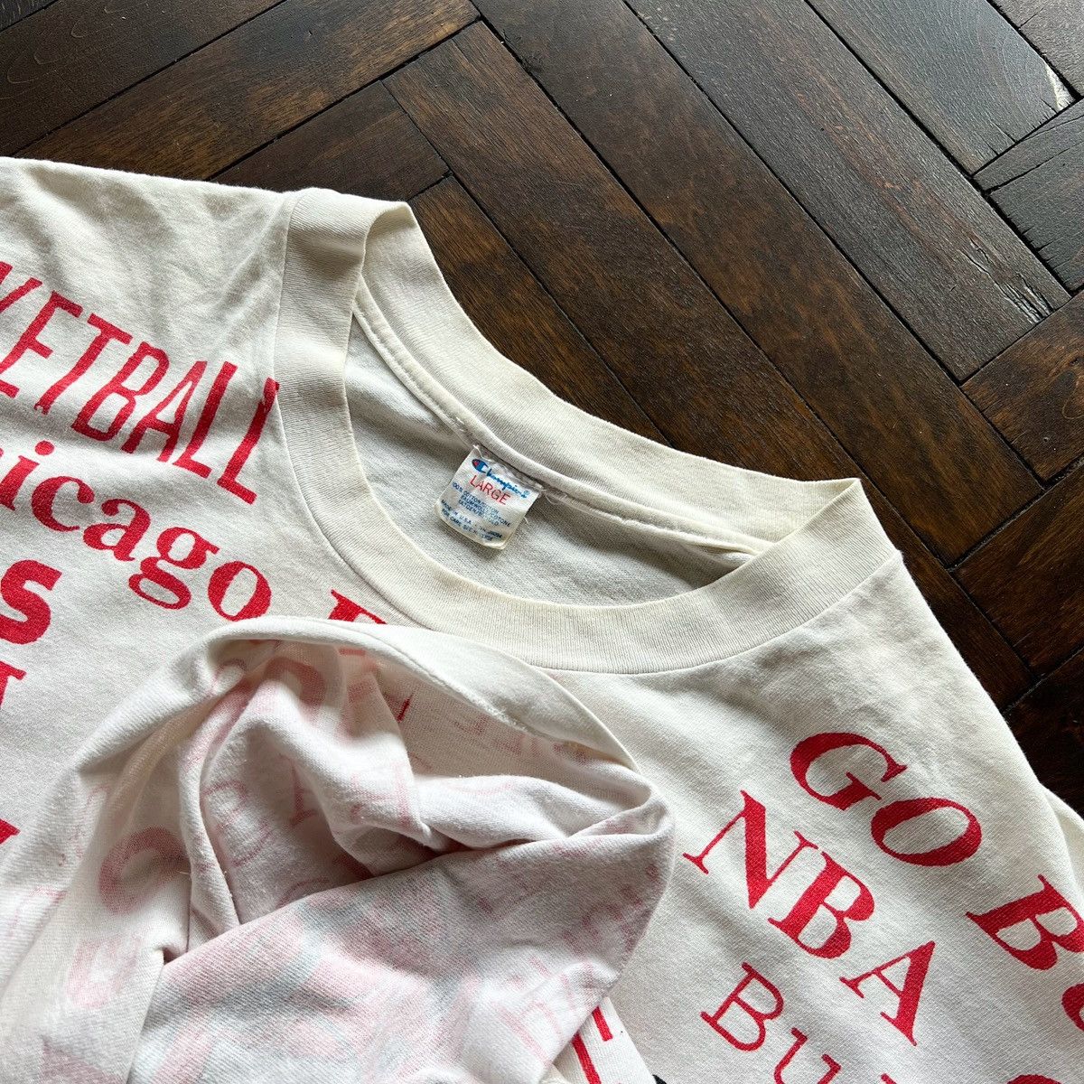 Champion × NBA × Vintage Chicago Bulls x Champion NBA Vintage T-Shirt Made in USA Size US L / EU 52-54 / 3 - 7 Thumbnail