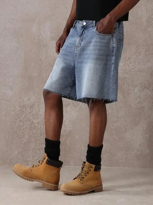 Japanese Brand × Vintage RAW distressed Y2K edgy jeans shorts Size US 30 / EU 46 - 3 Thumbnail