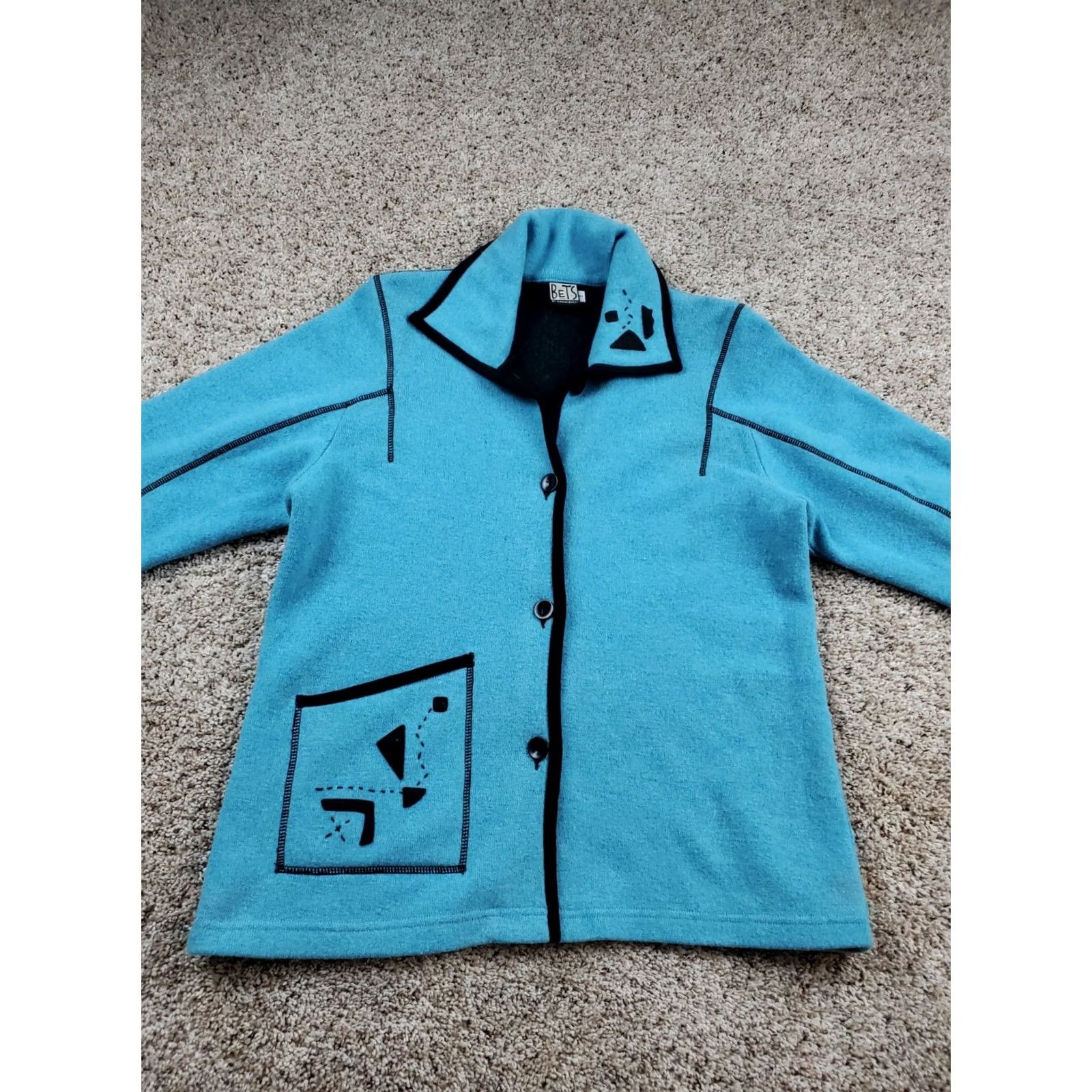 Vintage VINTAGE Bets By Canvasbacks Jacket Small Womens Blue Wool Blend Button Up USA Made Size S / US 4 / IT 40 - 3 Thumbnail