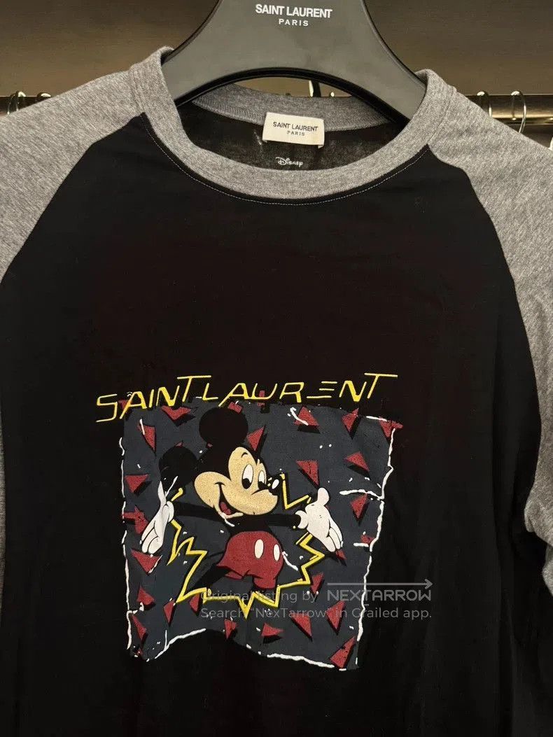 Saint Laurent Paris Saint Laurent Disney Mickey Raglan Tee. Size US M / EU 48-50 / 2 - 2 Thumbnail