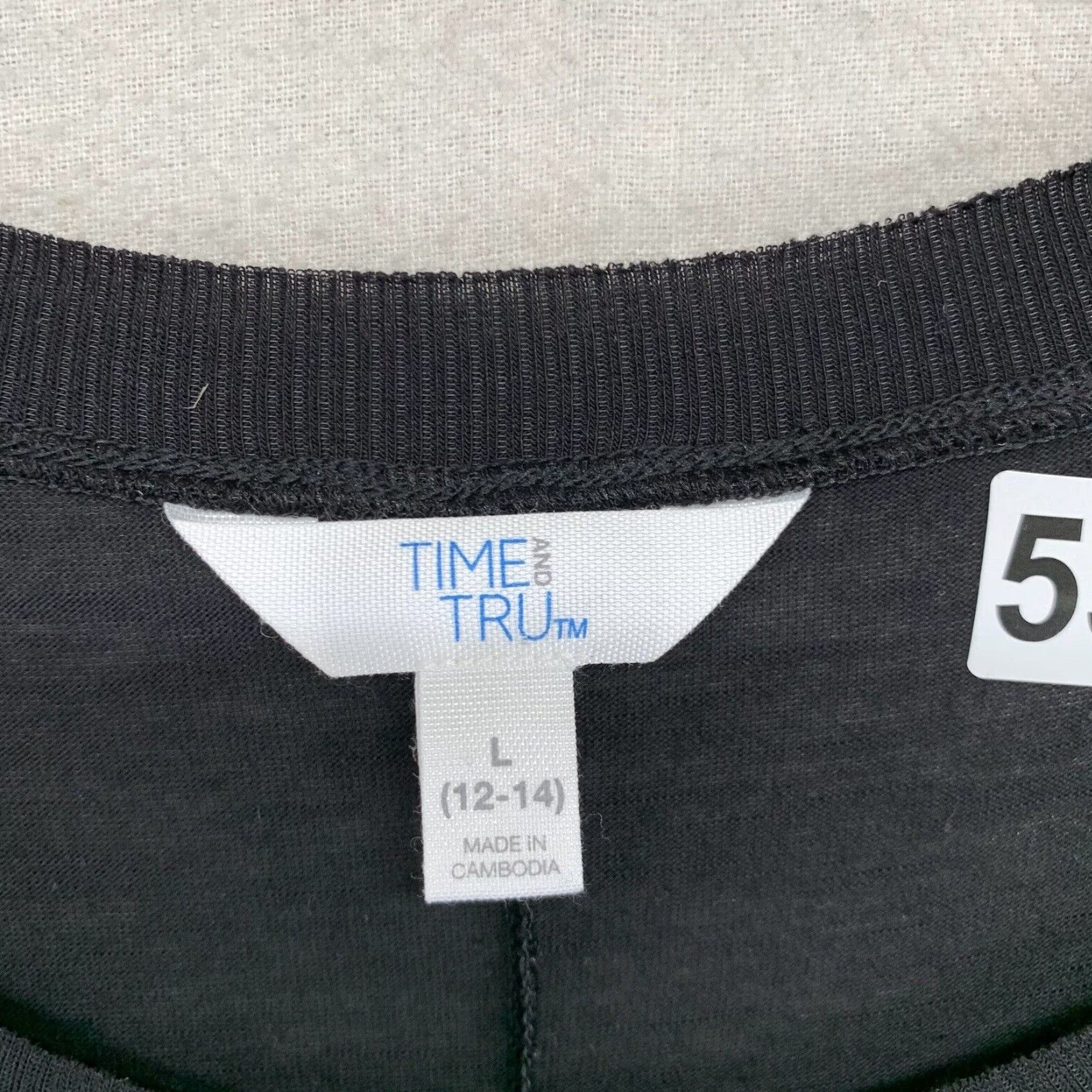 Vintage VINTAGE Time and Tru Women's Tunic Shirt Large Black Long Sleeve Classic Fitted Soft Size L / US 10 / IT 46 - 5 Thumbnail