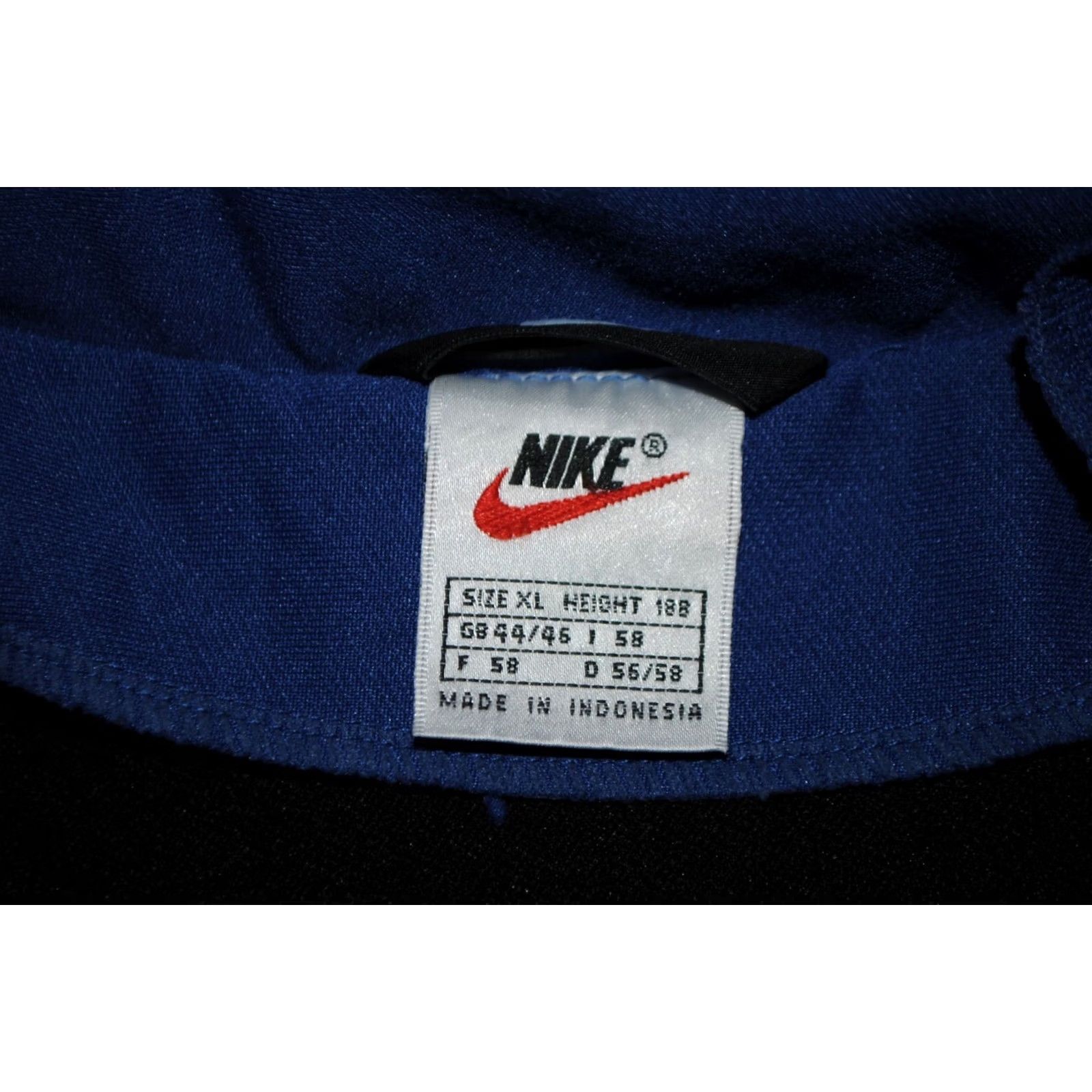 Nike NIKE TRACK JACKET TOP BIG LOGO FULL ZIP RETRO VINTAGE 90'S BLACK BLUE MENS XL Size US XL / EU 56 / 4 - 5 Thumbnail