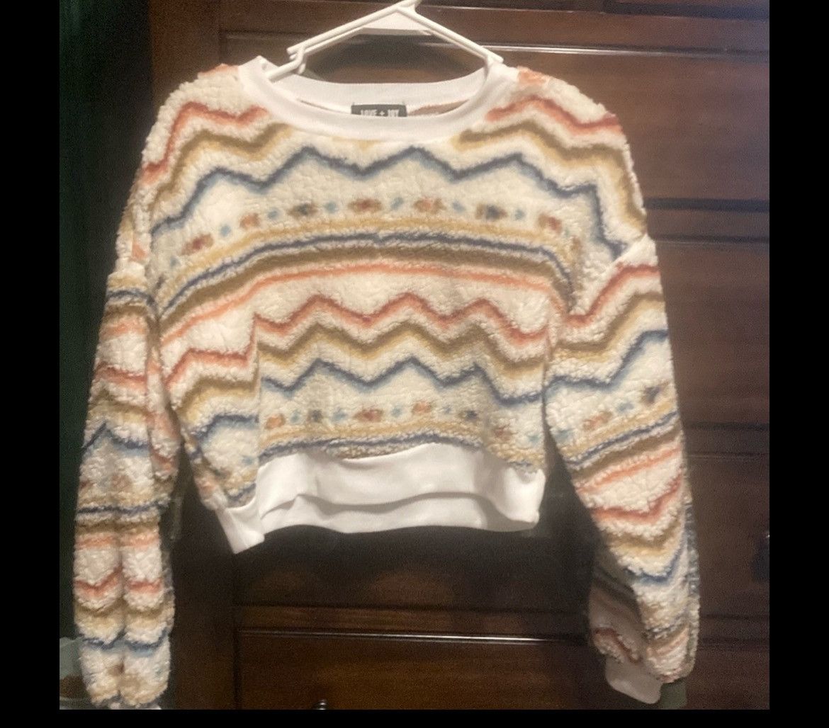 Other Women’s Crop Crewneck Fleece Sweater Size M / US 6-8 / IT 42-44 - 1 Thumbnail