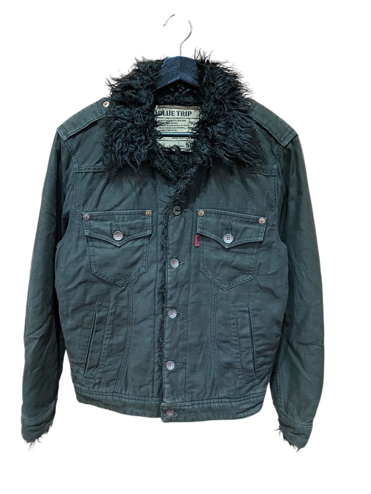 Edwin VINTAGE EDWIN 503 BLUE TRIP FUR LINING JACKET Size US L / EU 52-54 / 3 - 1 Thumbnail