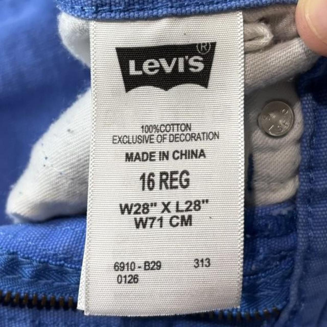 Levi's Levi's 505 Light Blue Straight Leg Chino Pants - 29x27 Size US 29 - 4 Thumbnail