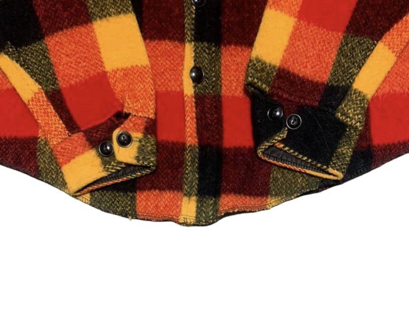 Vintage 90s Melton Plaid Wool Flannel Shirt