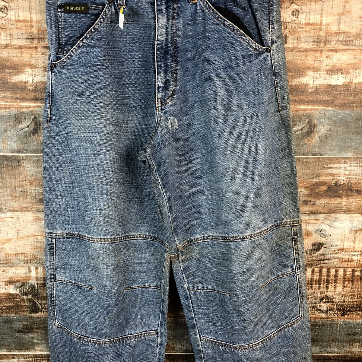 Ringspun DL Ring Spun double knee Blue vintage Denim Pants #C136 Size US 31 - 5 Thumbnail