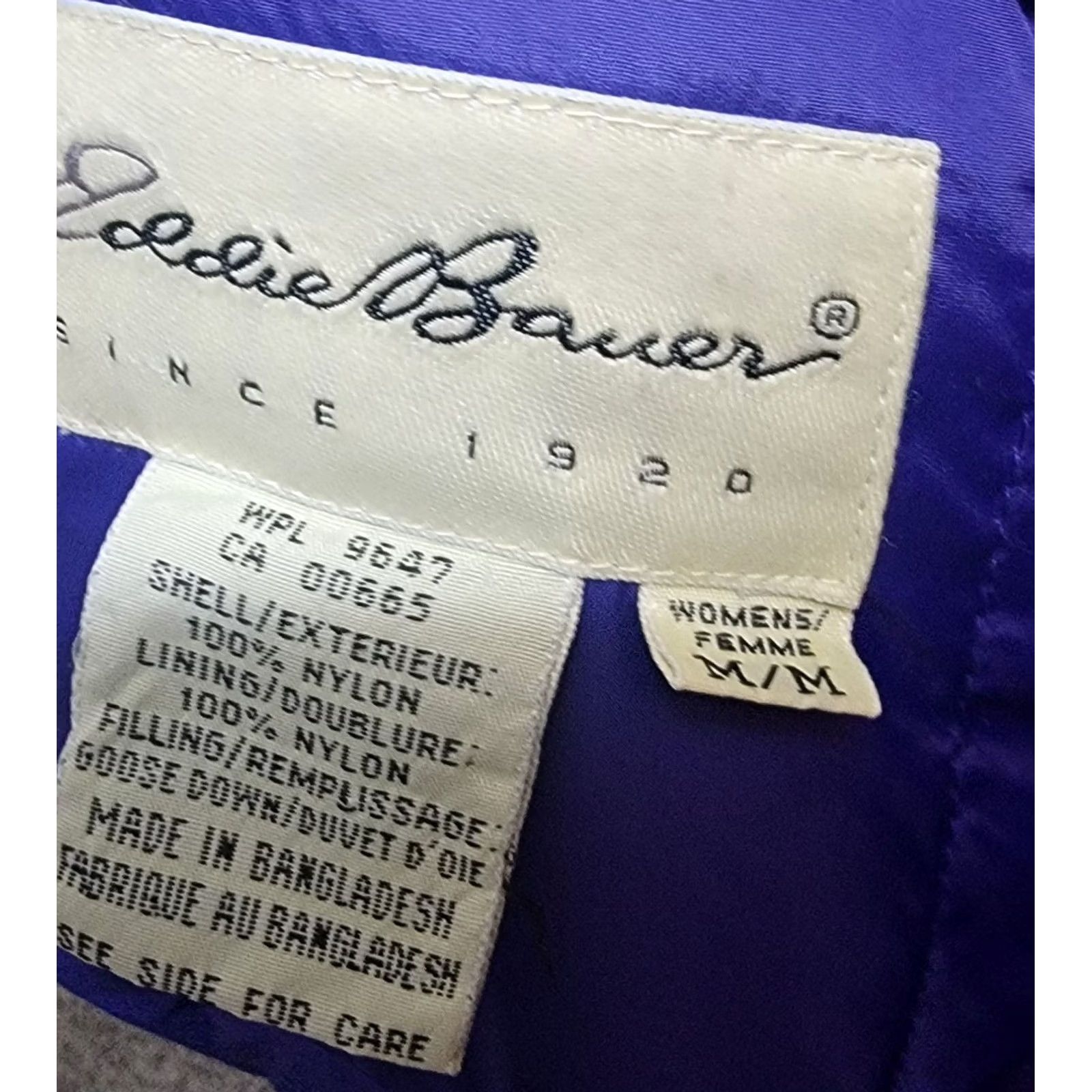 Eddie Bauer VINTAGE Eddie Bauer Women's M Parka Jacket Goose Down Insulated Snowline Purple Size M / US 6-8 / IT 42-44 - 4 Thumbnail