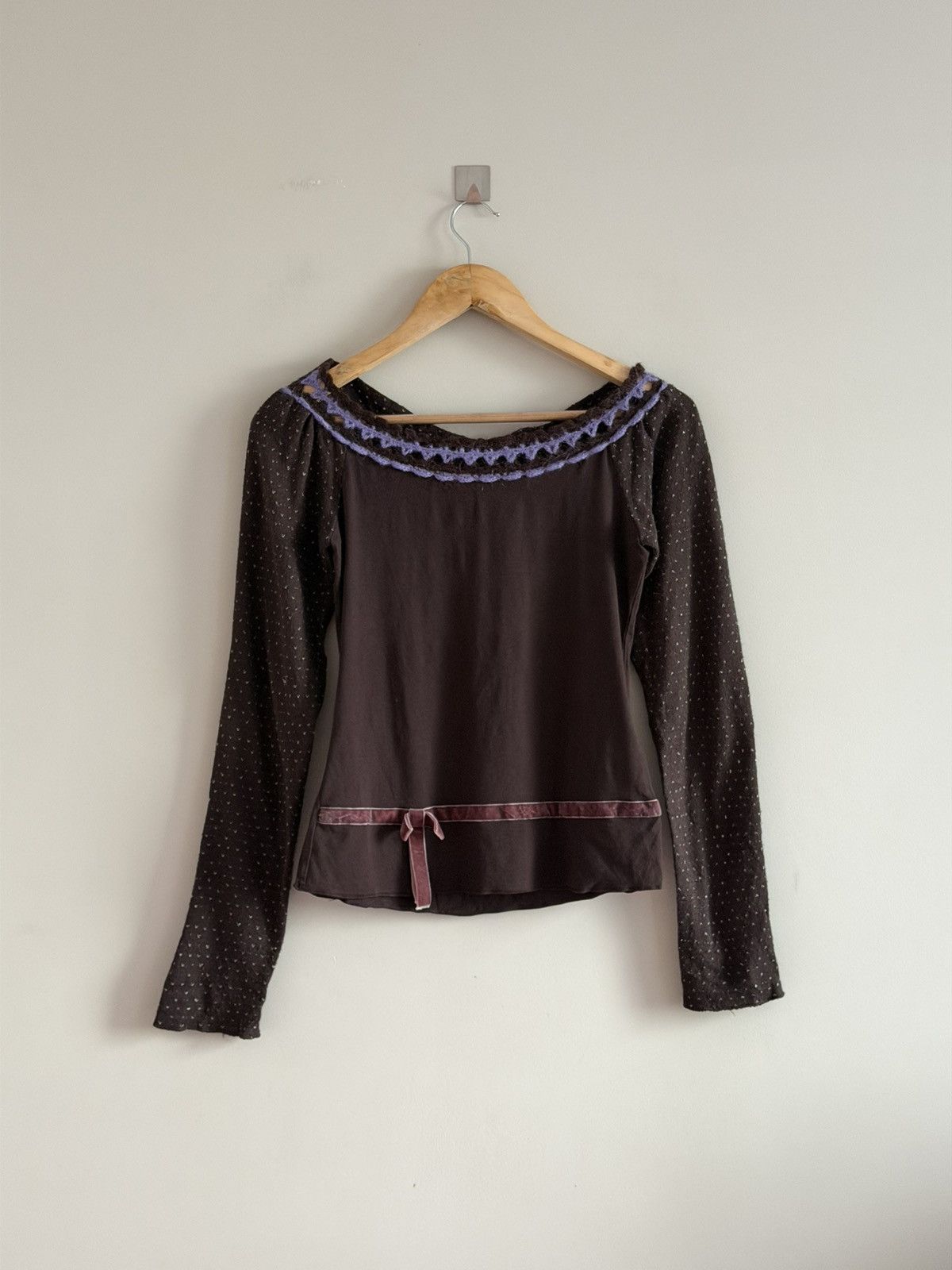 Vintage Fairy Grunge Sheer Knit Long Sleeve Top Size S / US 4 / IT 40 - 1 Thumbnail