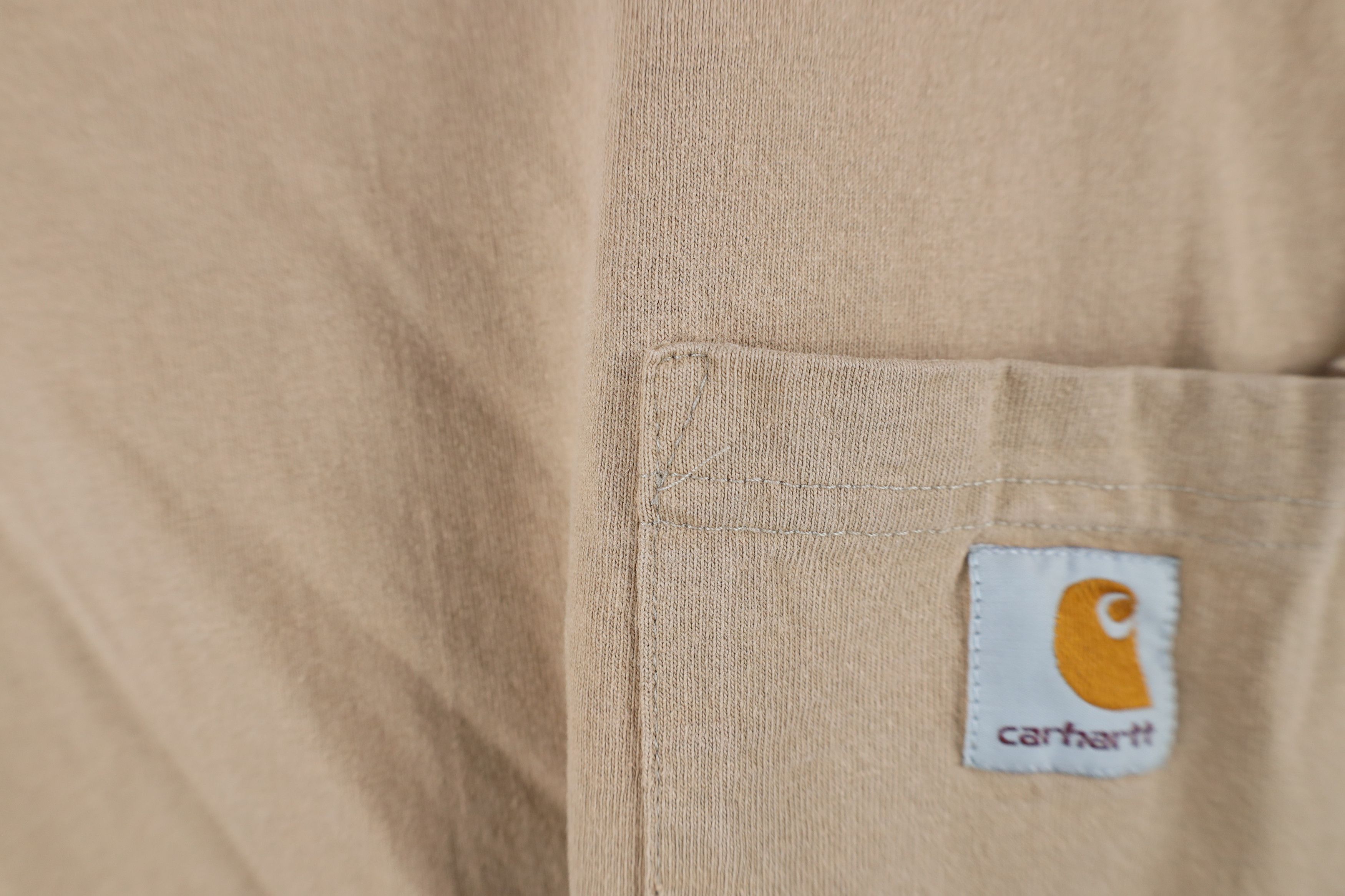 Carhartt × Vintage Vintage Y2K Carhartt Spell Heavy Cotton Pocket T-Shirt Khaki Size US XXL / EU 58 / 5 - 5 Thumbnail
