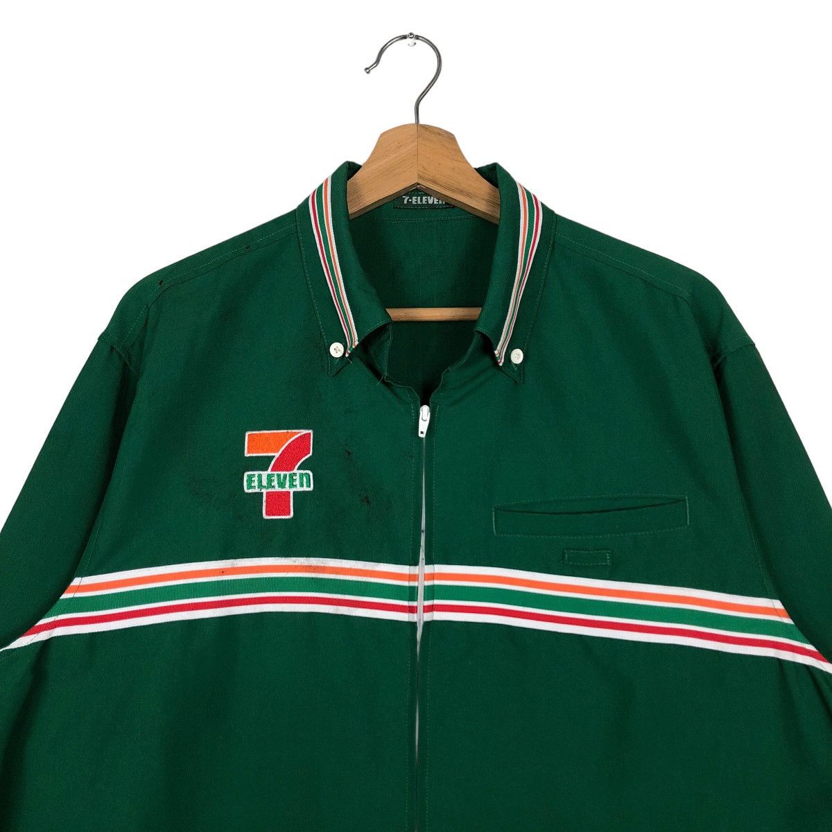 Japanese Brand 🔥Vintage Worker Shirt Jacket 7-Eleven Bowling Shirt Design Size US M / EU 48-50 / 2 - 2 Thumbnail