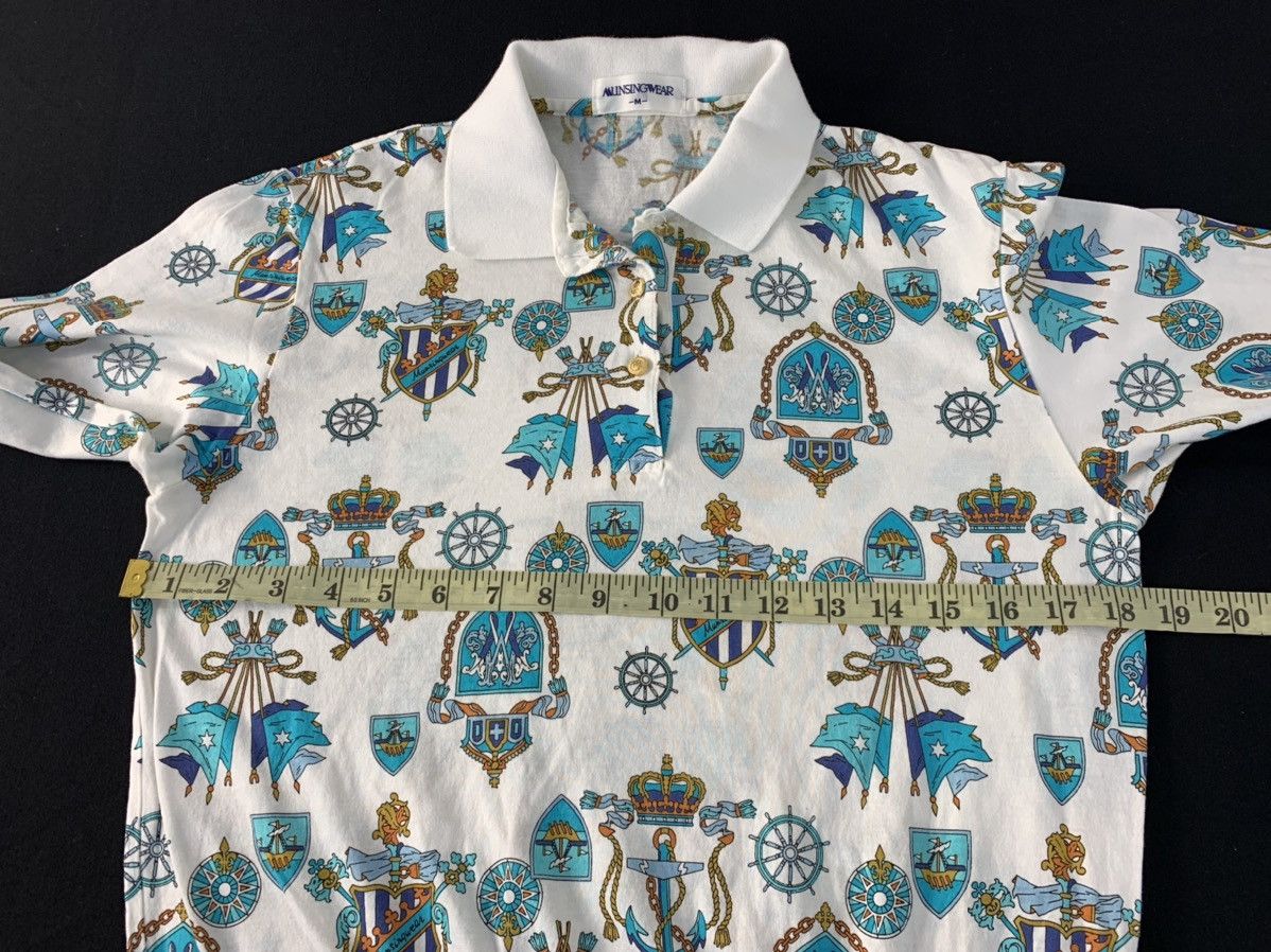 Japanese Brand Munsingwear Over Printed Logo Short Polo Tee T-shirt Size US S / EU 44-46 / 1 - 8 Thumbnail