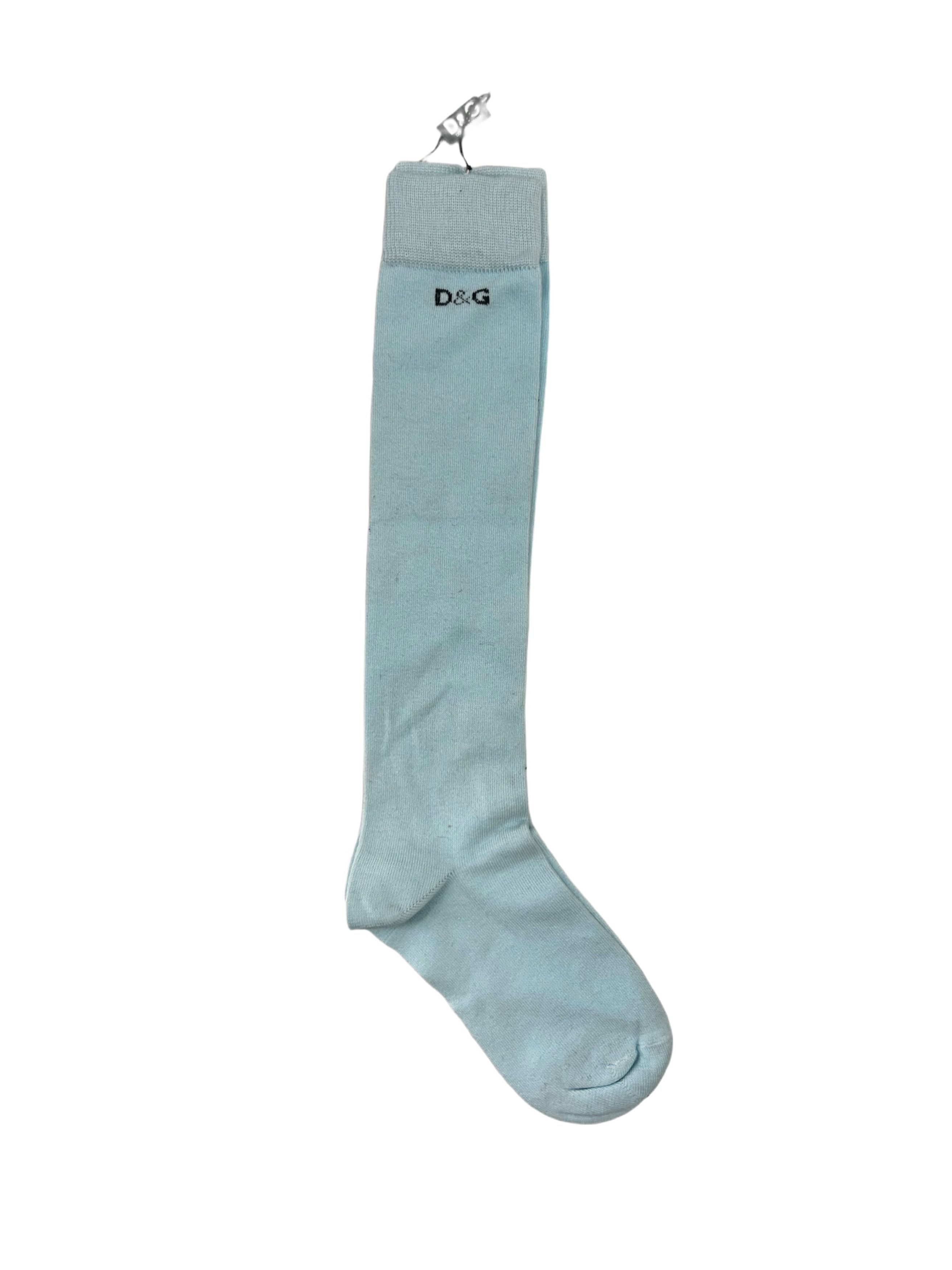 Dolce & Gabbana D&G ( Dolce & Gabbana ) Blue Full Length Calf Socks Size ONE SIZE - 1 Thumbnail