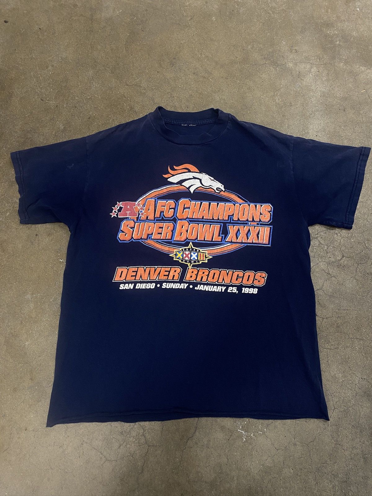 NFL × Vintage Crazy Vintage 90s Denver Broncos Super Bowl Graphic Tee Size US S / EU 44-46 / 1 - 1 Thumbnail