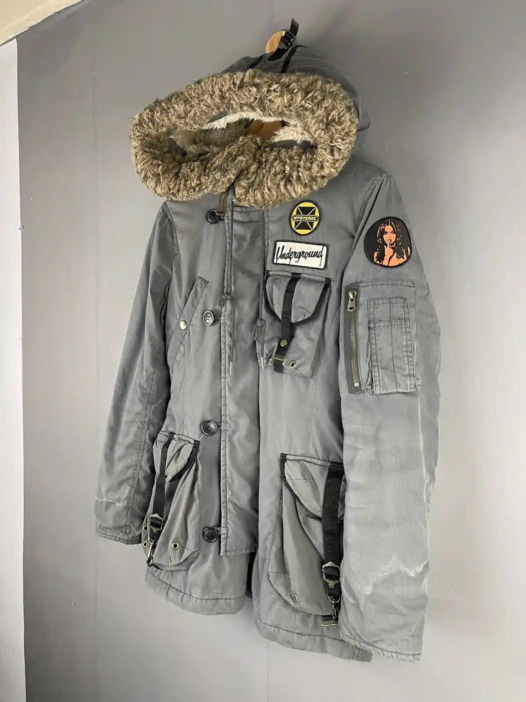 Hysteric Glamour 🔥Hysteric Glamour Multipocket Faux Fur Hoodie Jacket Size M / US 6-8 / IT 42-44 - 2 Thumbnail