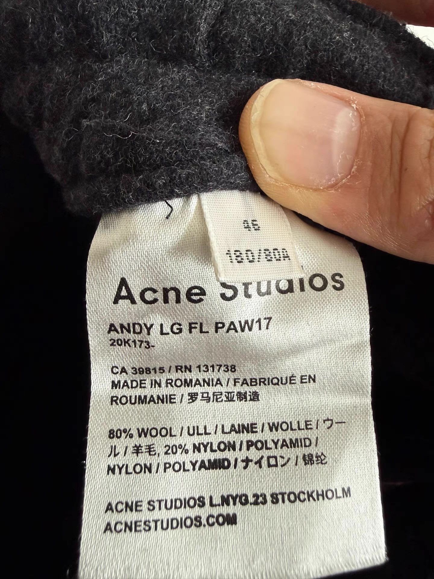 Acne Studios Acne Studios Dark Wool Trousers Q17 Size US 34 / EU 50 - 4 Thumbnail