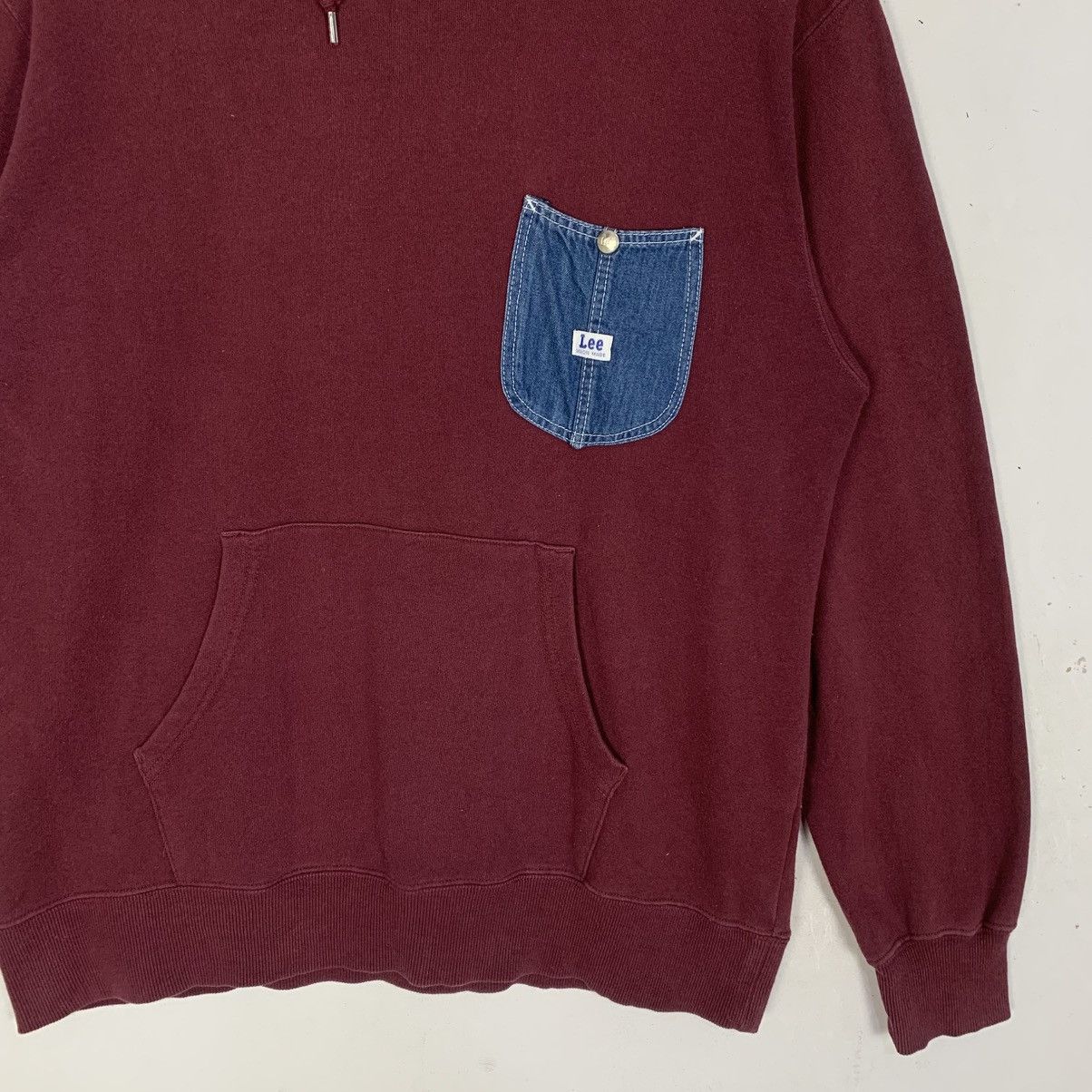 Lee vintage Lee Union Made denim pocket pullover hoodie sweater Size US M / EU 48-50 / 2 - 4 Thumbnail