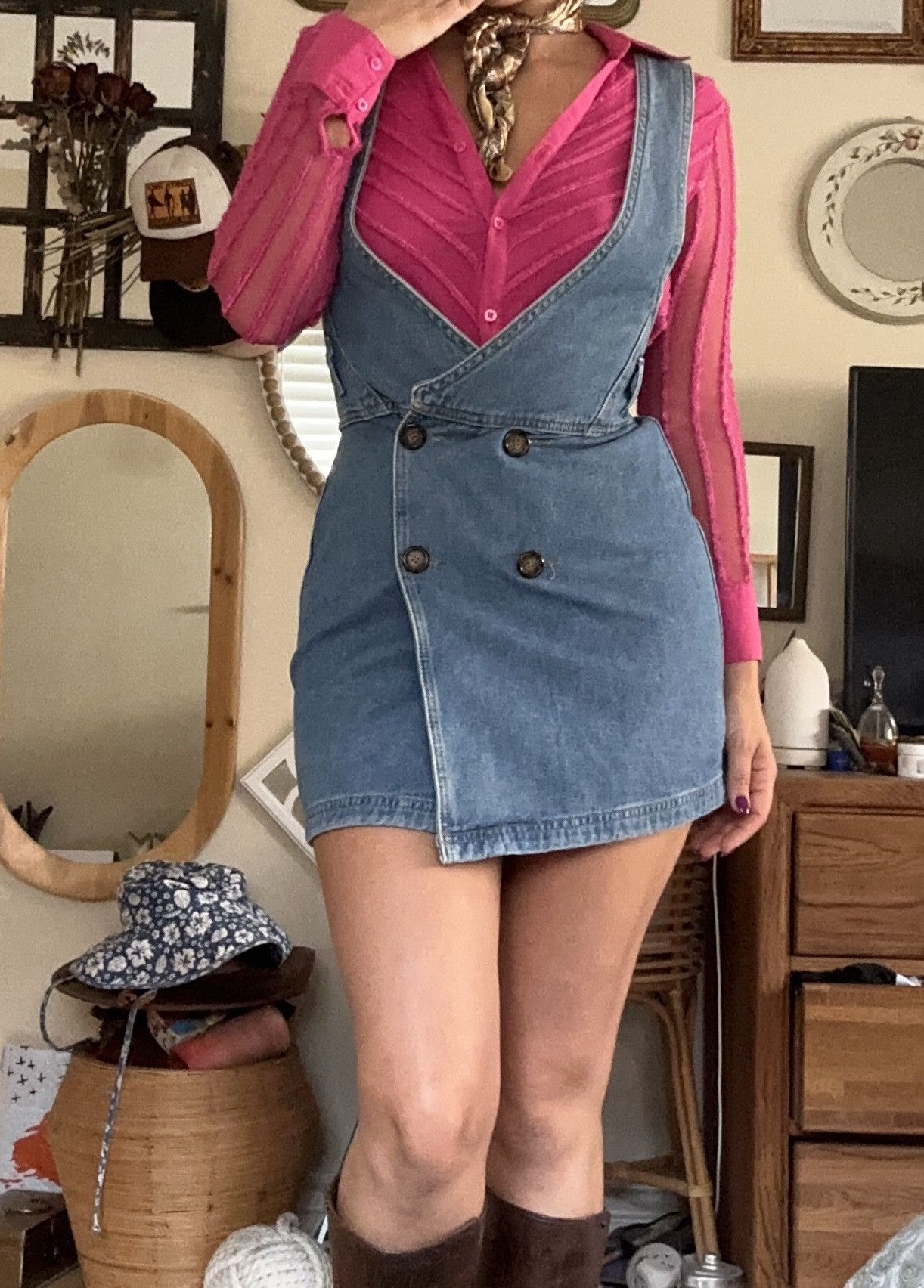 Bdg Denim minidress Size XS / US 0-2 / IT 36-38 - 3 Thumbnail