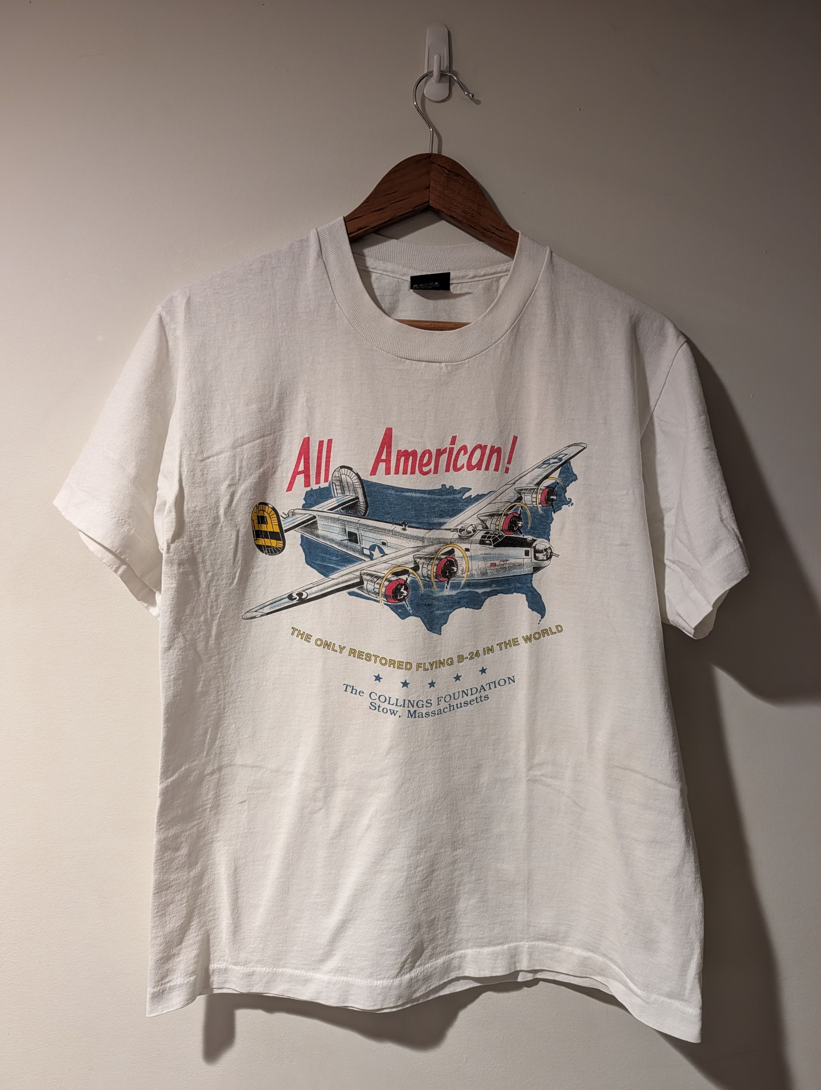 Arts & Science Vintage 90s All American B-24 Flying Bomber Plane T-Shirt Size US L / EU 52-54 / 3 - 1 Thumbnail