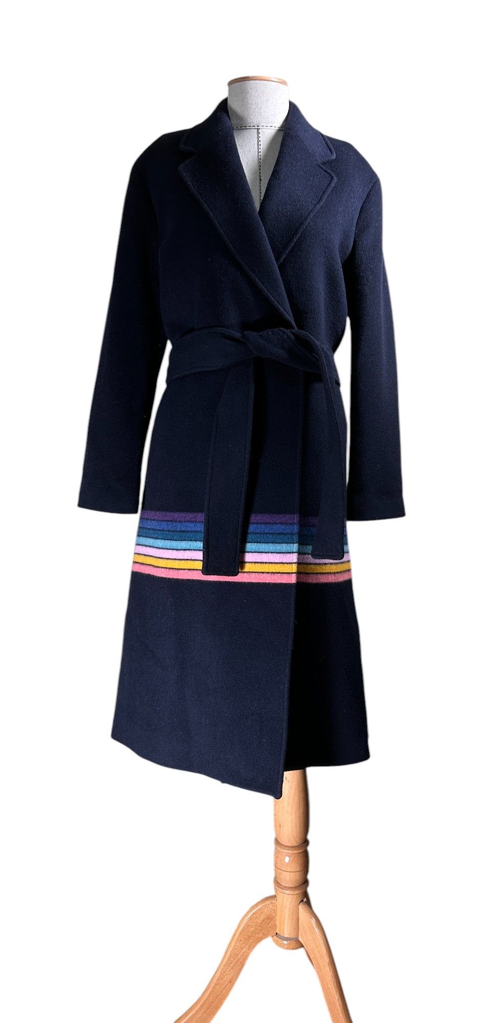 Paul Smith Navy Blue Coat Striped Colors Size M / US 6-8 / IT 42-44 - 1 Thumbnail