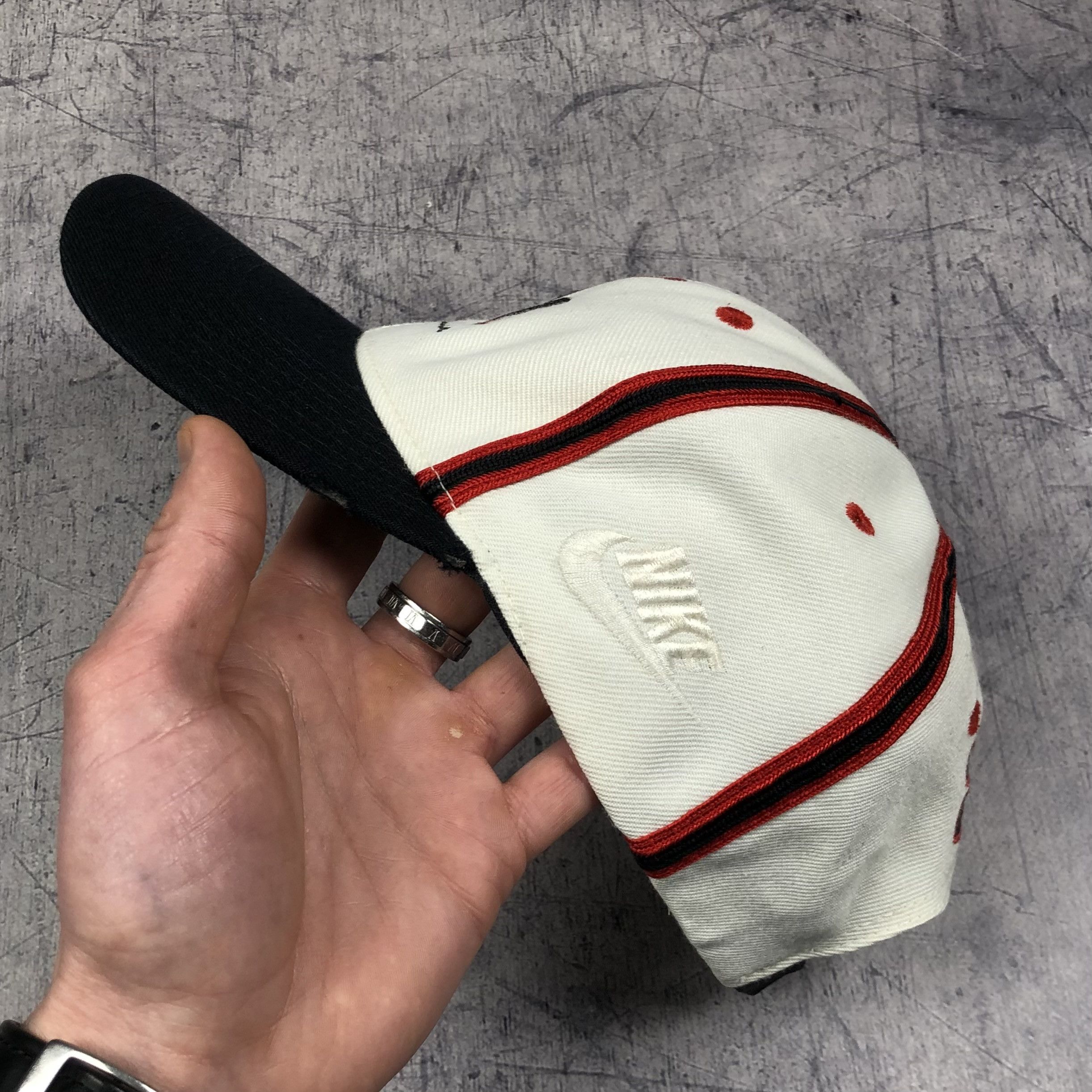 Jordan Brand Rare 90s Air Jordan Nike Striped Vintage Cap Size ONE SIZE - 4 Thumbnail