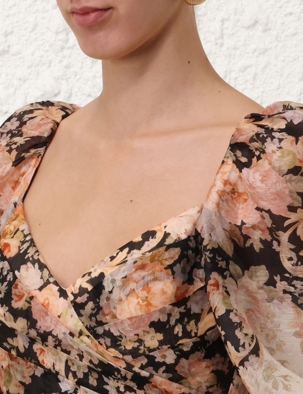 Zimmermann oc11z0925 Illustration Draped Mini Dress in Multicolor Size L / US 10 / IT 46 - 5 Thumbnail