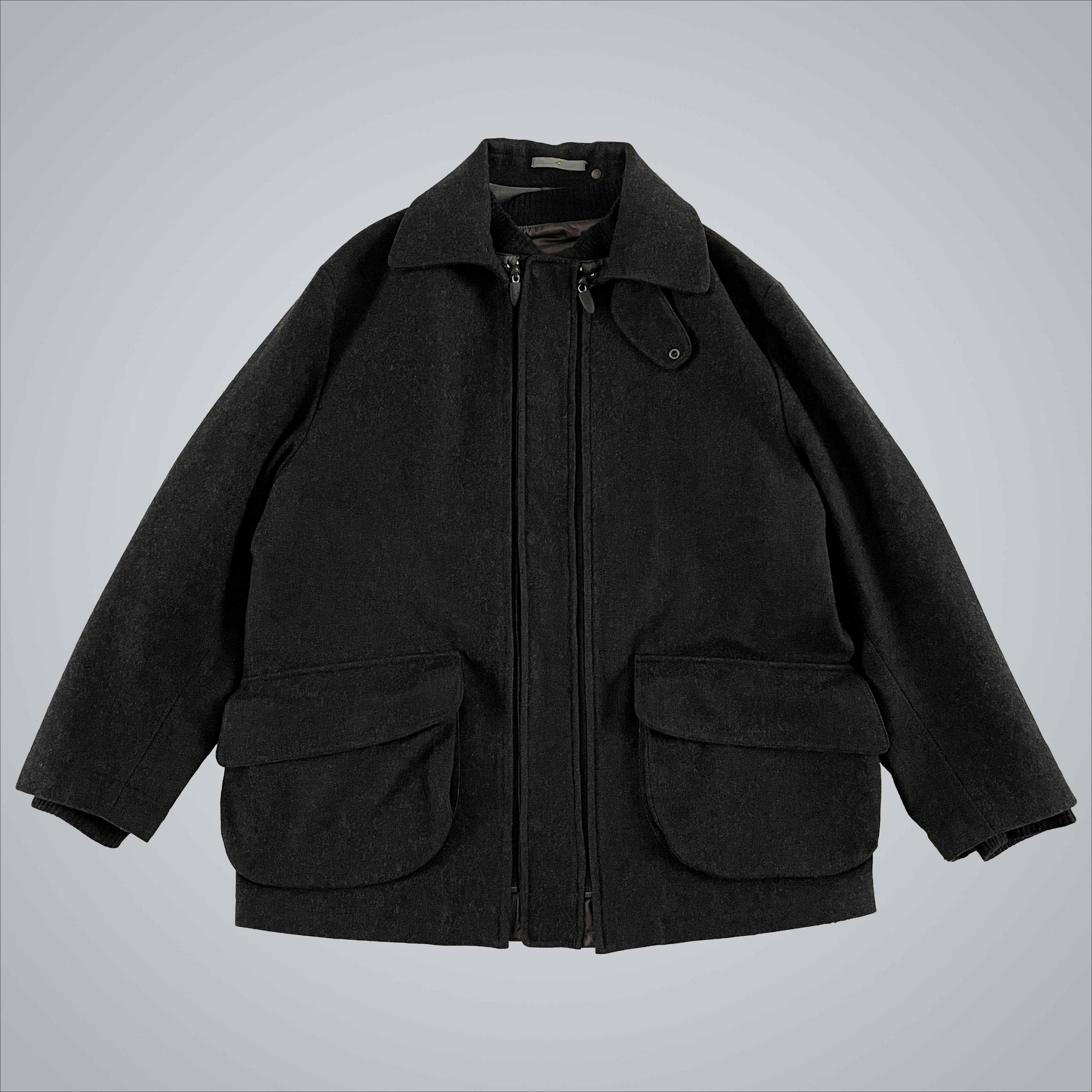 image of Mandarina Duck Double Zipped Jacket With Liner (90S) in Dark Gray, Men's (Size Large)
