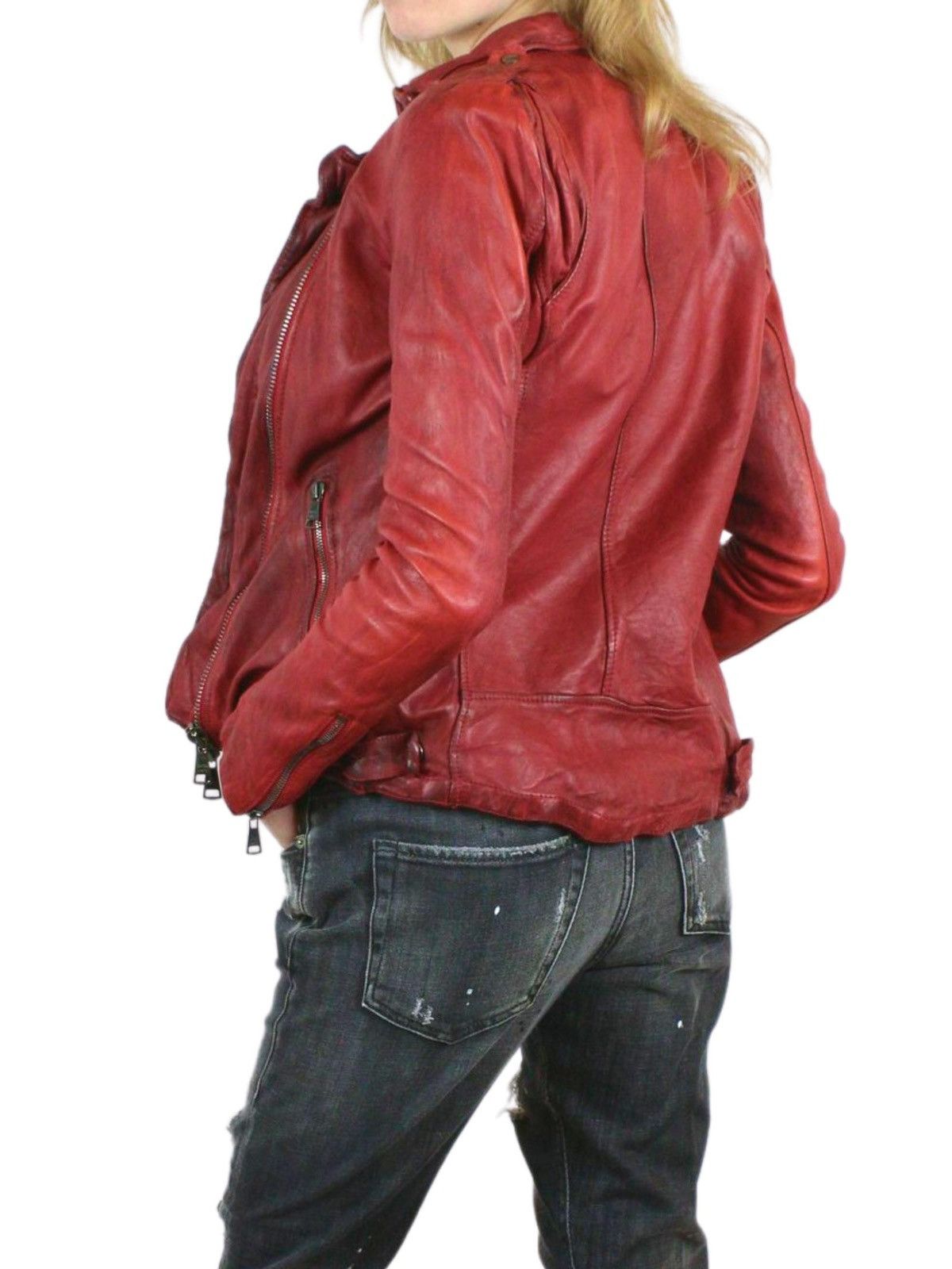 Giorgio Brato Giorgio Brato Leather Dirty Bikers Jacket Size S / US 4 / IT 40 - 2 Thumbnail