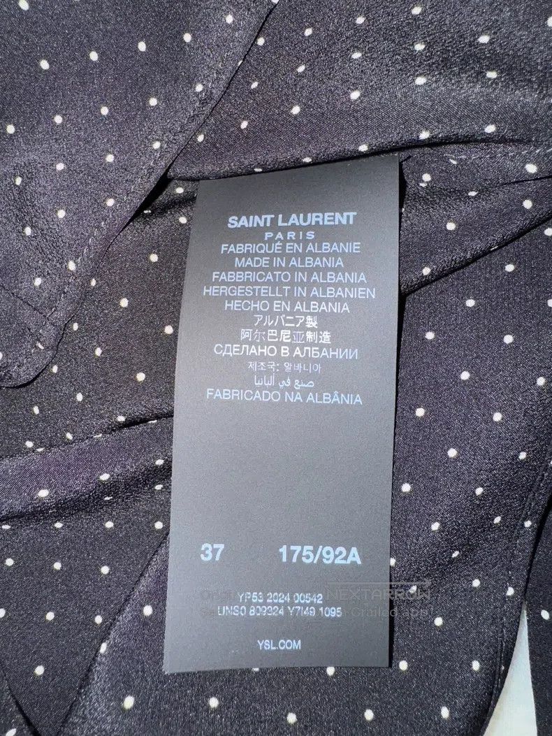 Saint Laurent Paris Saint Laurent Paris size 37 Men's Silk Polka Dot Shirt Size US XS / EU 42 / 0 - 3 Thumbnail