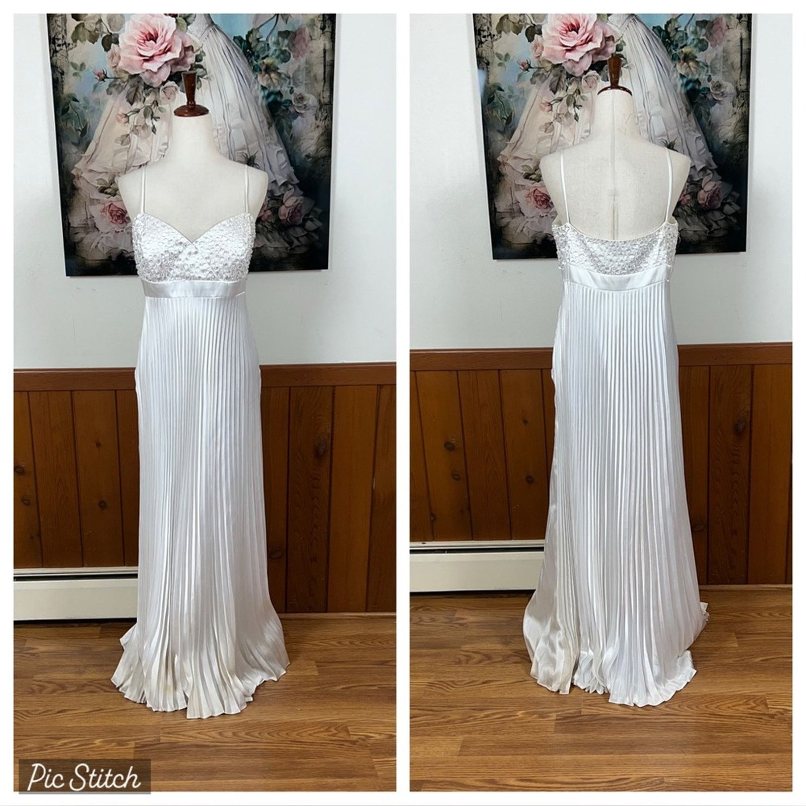 Other Beautiful Vintage 90s Chadwick’s Simple Pleated Wedding Gown Size XL / US 12-14 / IT 48-50 - 1 Thumbnail