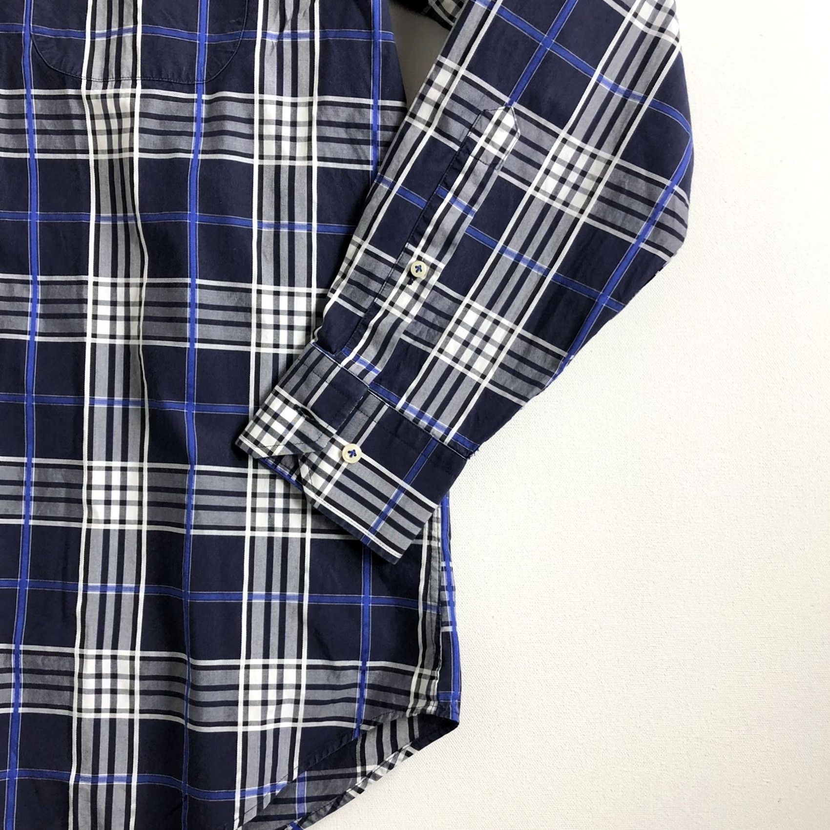 Peter Millar Peter Millar Shirt Button-Down Blue Plaid Long Sleeve Cotton Mens Large Regular Size US L / EU 52-54 / 3 - 4 Thumbnail