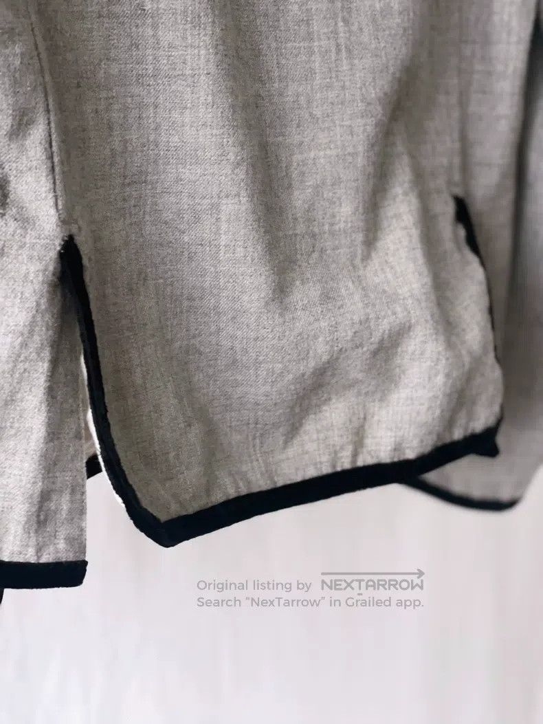 Comme des Garcons Comme Des Garcons Trimmed Velvet Gray Wool Jacket Size L / US 10 / IT 46 - 6 Thumbnail