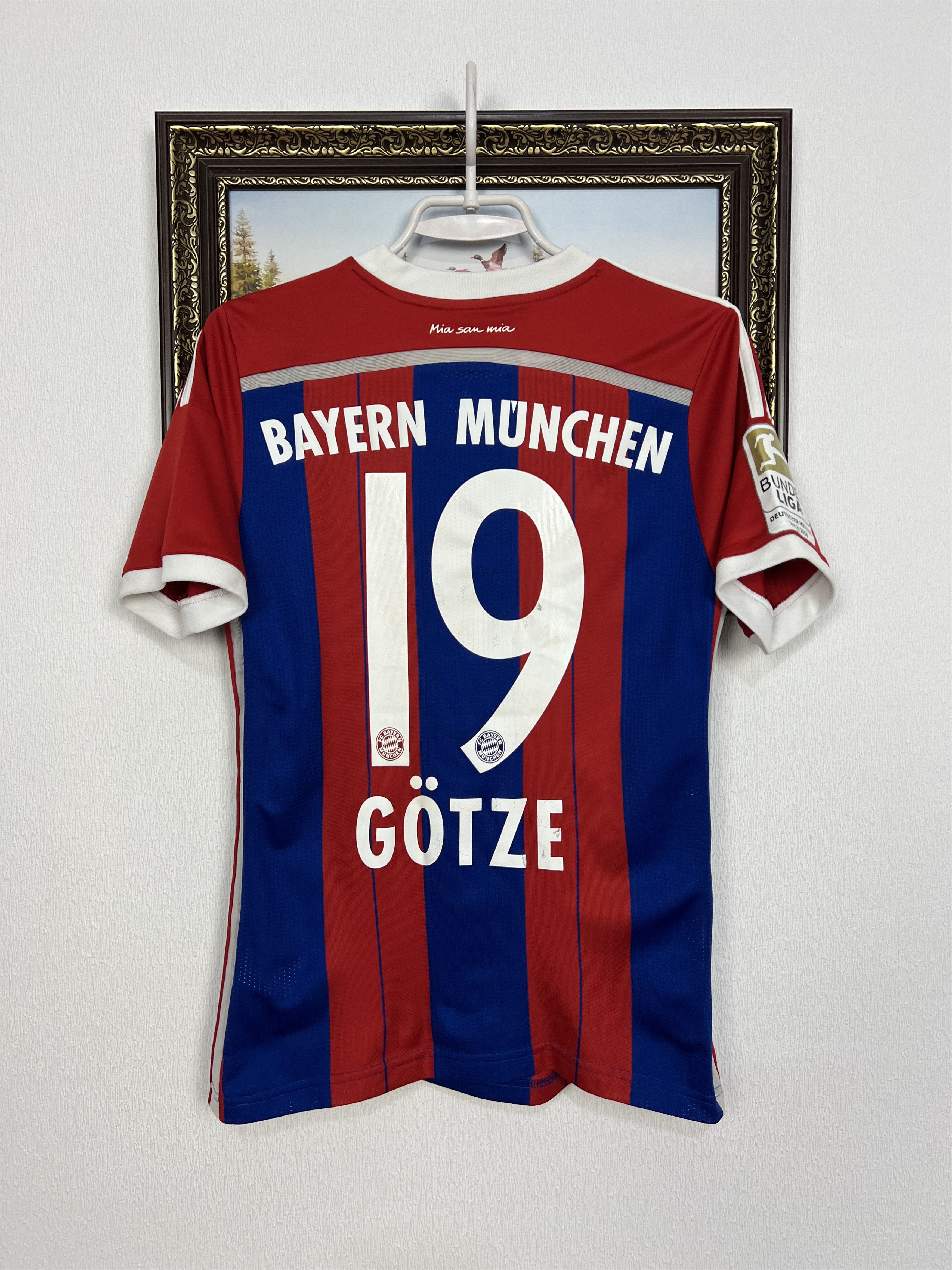 Adidas Bayern Munich football shirt 2014 Soccer Gotze Jersey Boys Size US XXS / EU 40 - 1 Thumbnail