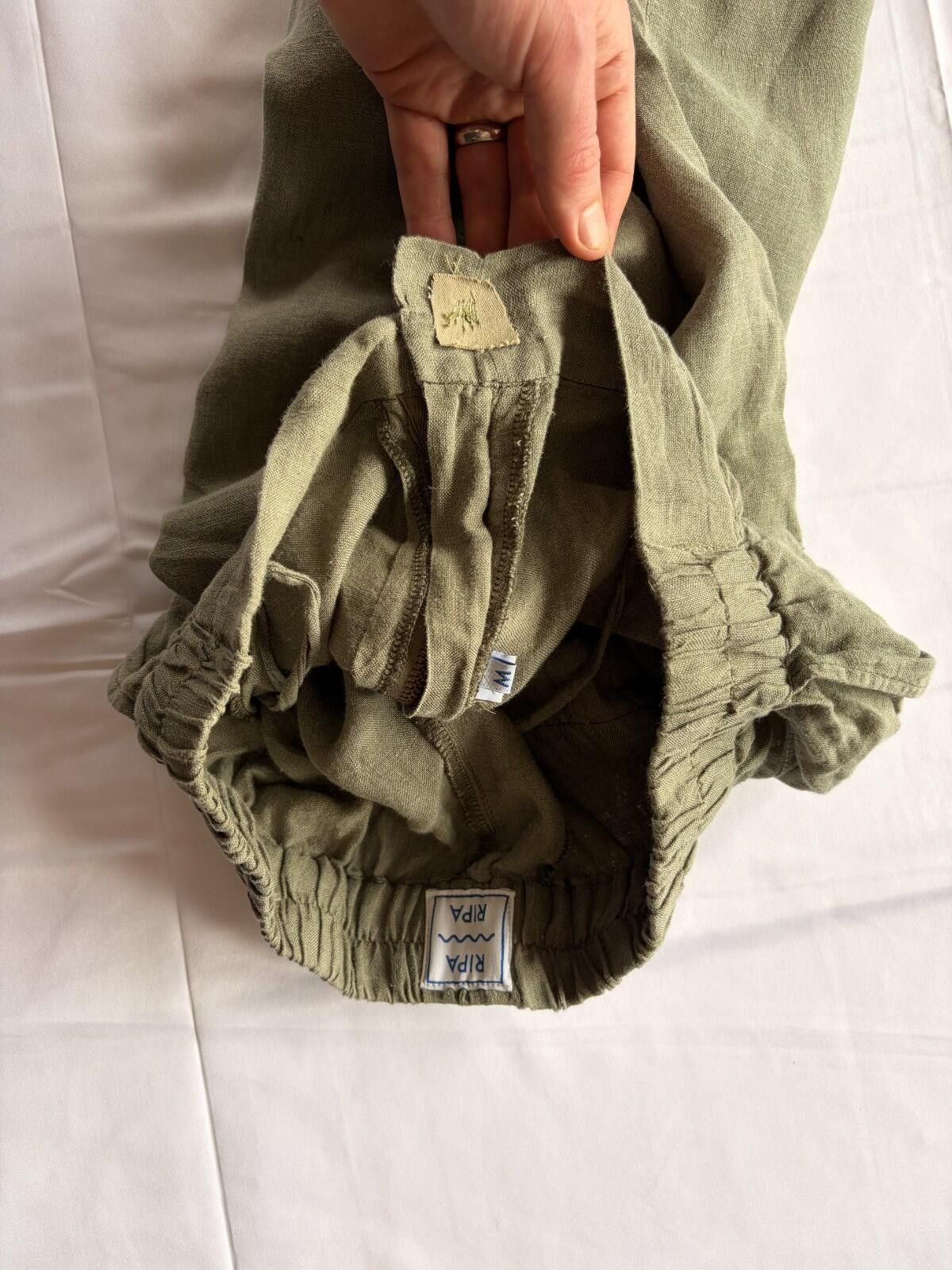 Other Ripa Ripa Green Linen Pants - Size M - Anacapri - Altered Size US 32 / EU 48 - 8 Thumbnail