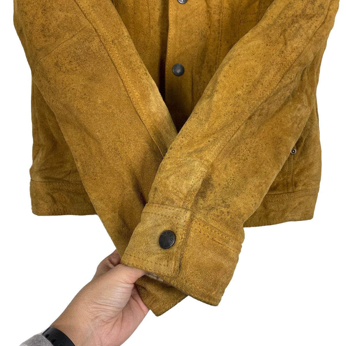 Tornado Mart 💥TORNADO MART JAPAN SUEDE LEATHER TRUCKER JACKET Size US S / EU 44-46 / 1 - 9 Thumbnail