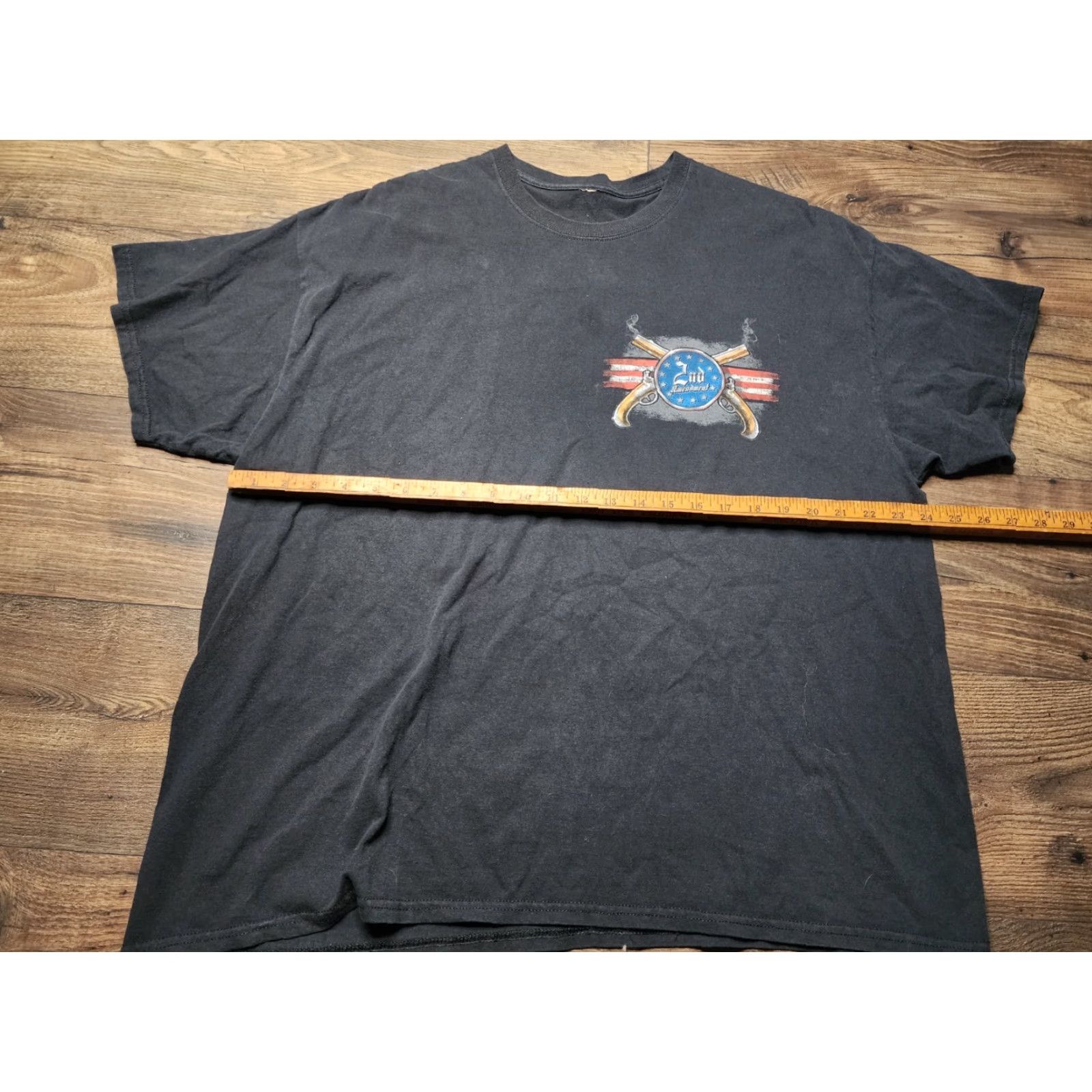Gildan Mens 2XL Gildan Shirt 2nd Amendment Guns Double Sided Distressed T Shirt Black Size US XXL / EU 58 / 5 - 3 Thumbnail