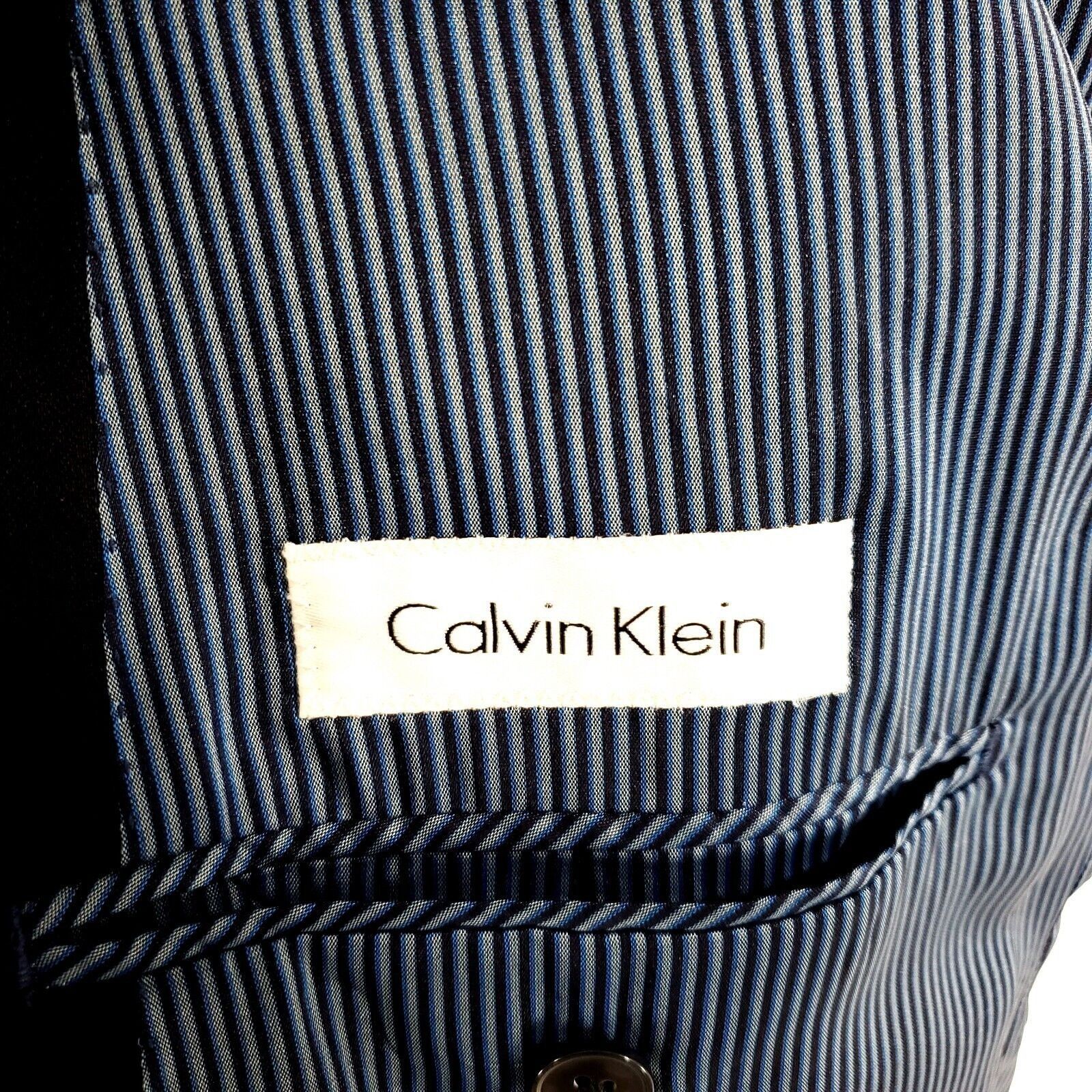 Calvin Klein Calvin Klein Wool 2 Silver Button Blazer 42L Or Slim 44L Bla Size 42L - 8 Thumbnail