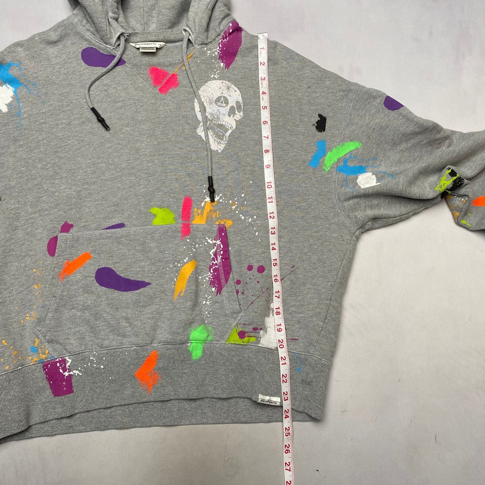 Eleven Paris Eleven Paris Paint Splatter Hoodie Mens Large Oversized Boxy Size US L / EU 52-54 / 3 - 7 Thumbnail