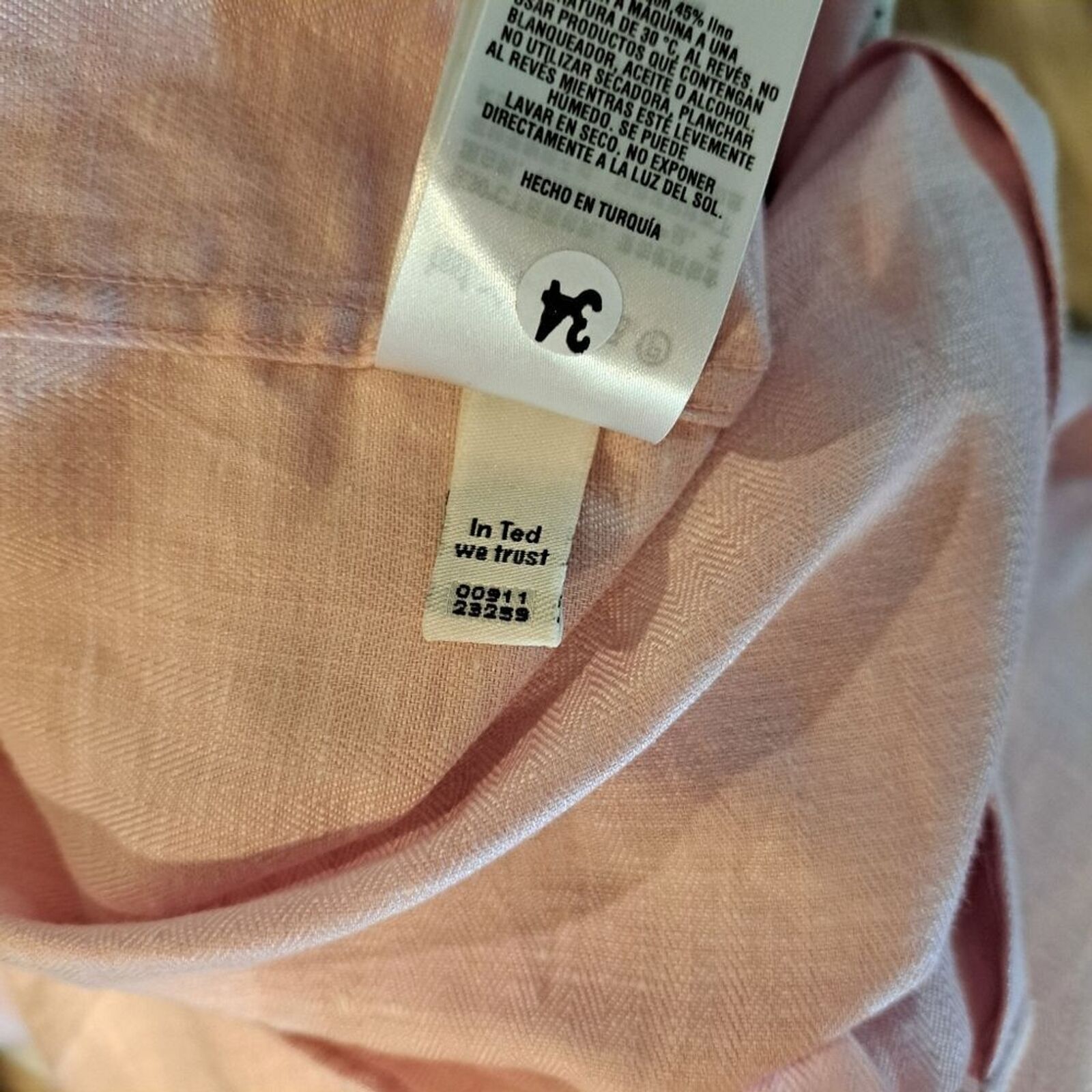Ted Baker Ted Baker London linen cotton blend pale pink shirt size 6 Size M / US 6-8 / IT 42-44 - 14 Thumbnail