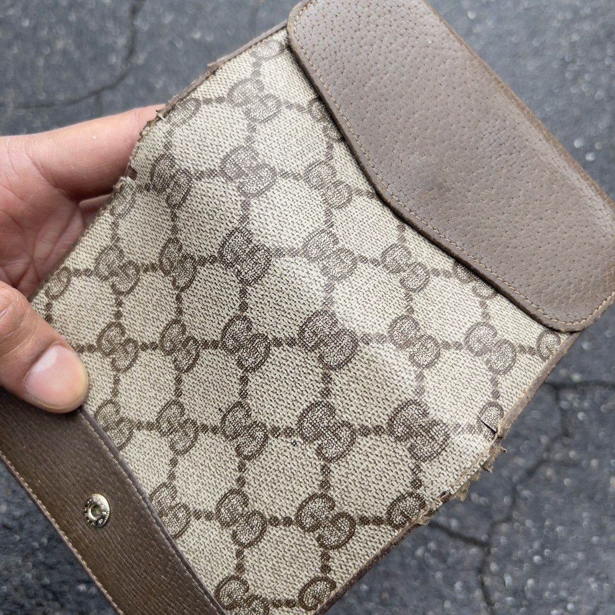 Gucci × Vintage Vintage GUCCI Leather Monogram Tri-Fold Wallet Size ONE SIZE - 12 Thumbnail
