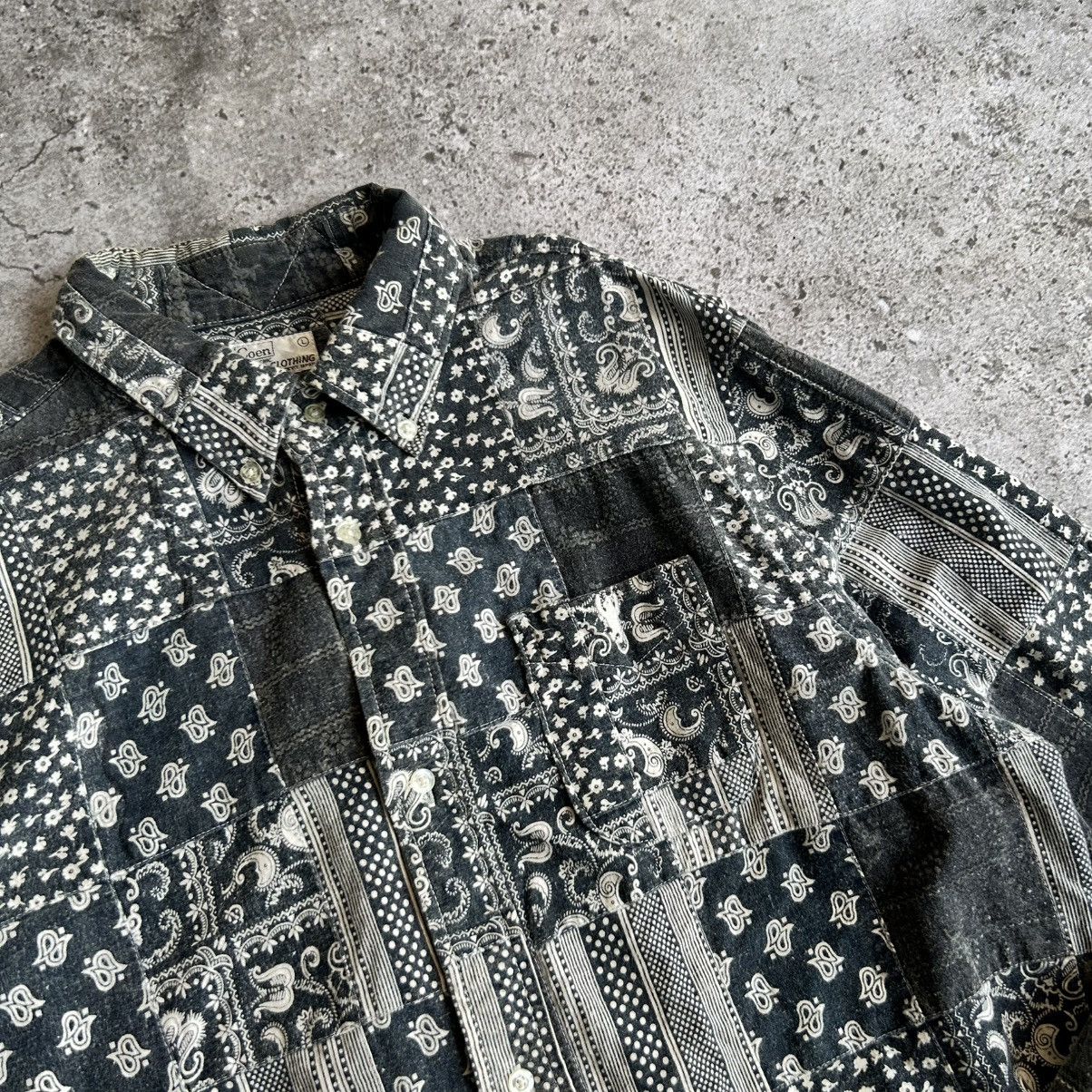 Japanese Brand coen patchwork pasley shirts Size US L / EU 52-54 / 3 - 2 Thumbnail